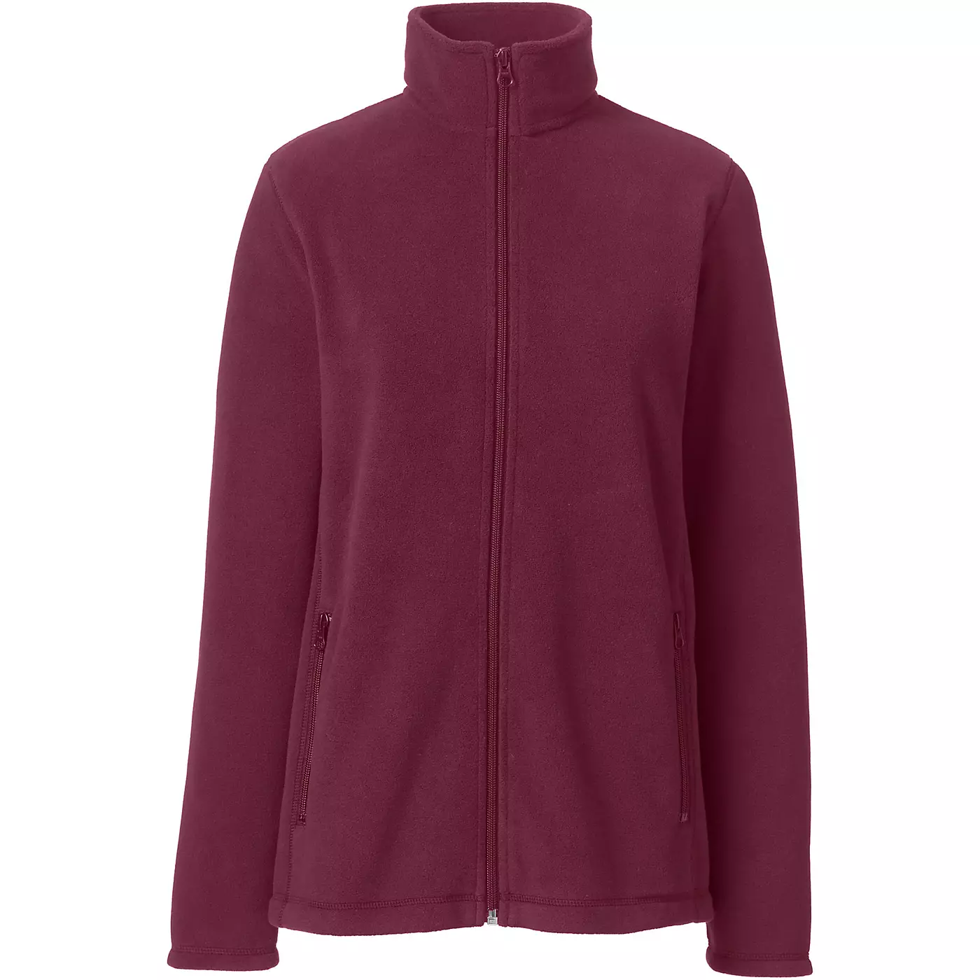 Женская флисовая куртка средней плотности Lands' End с застежкой-молнией