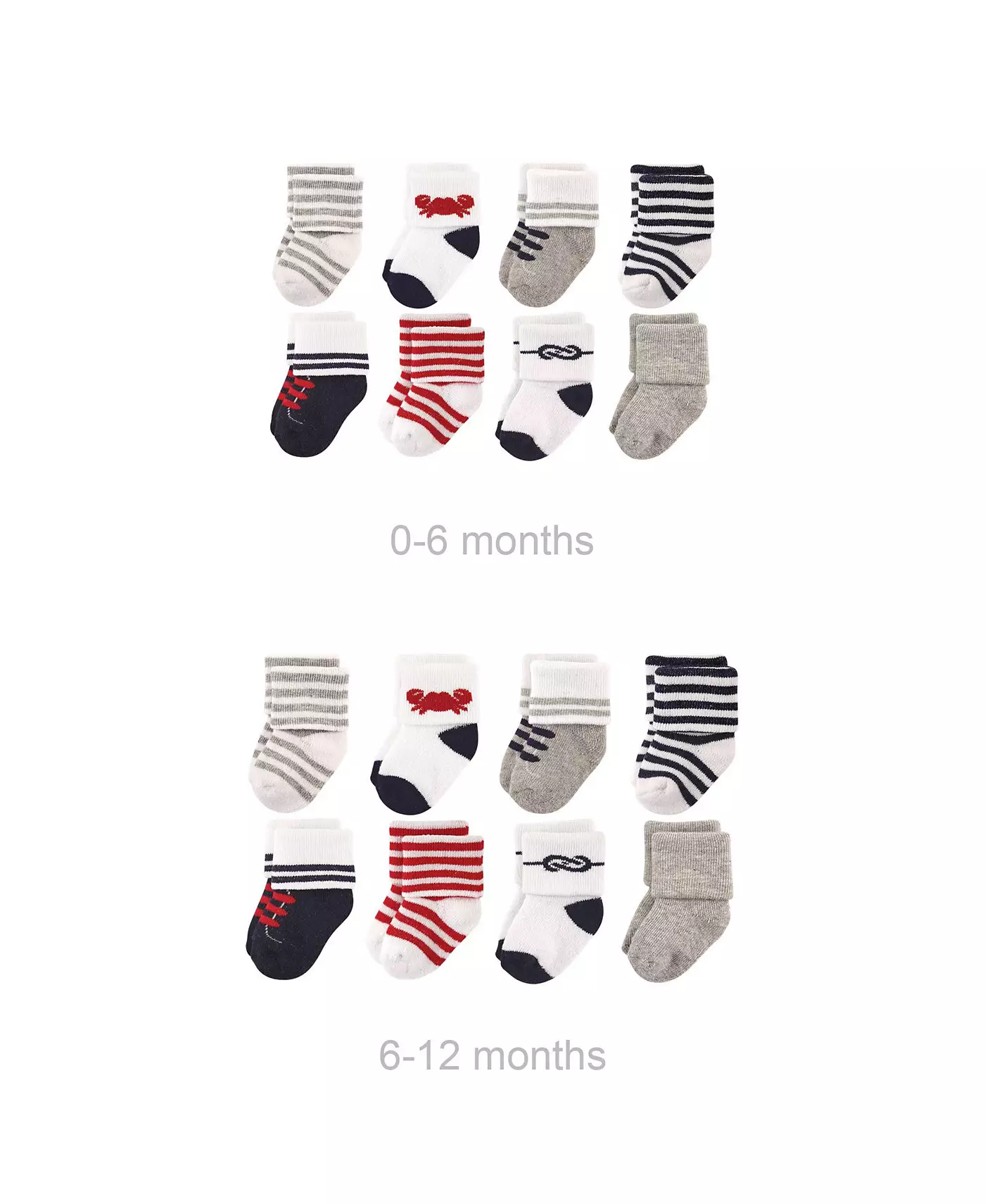 Носки Luvable Friends Baby Boys Grow with Me из хлопка и махровых тканей