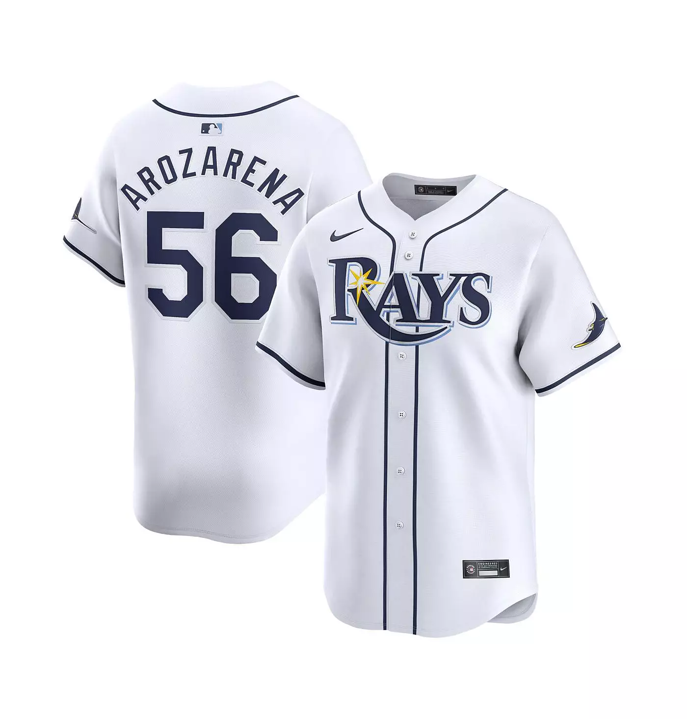 Nike Big Boys and Girls Рэнди Арозарена Белая Tampa Bay Rays Home Limited Джерси игрока