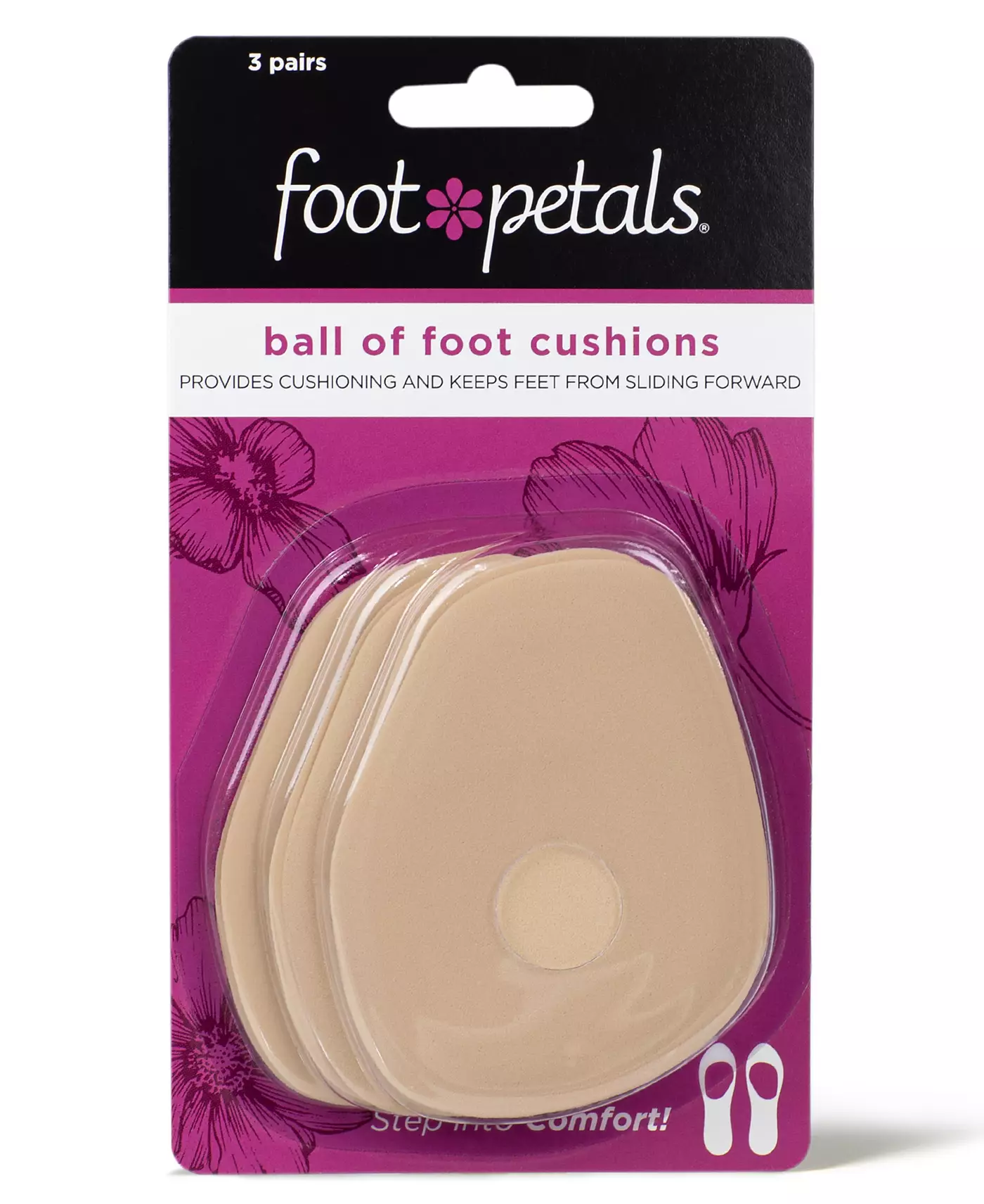 Подушки для ног Foot Petals Ball of Foot Cushions - Упаковка из 3 пар