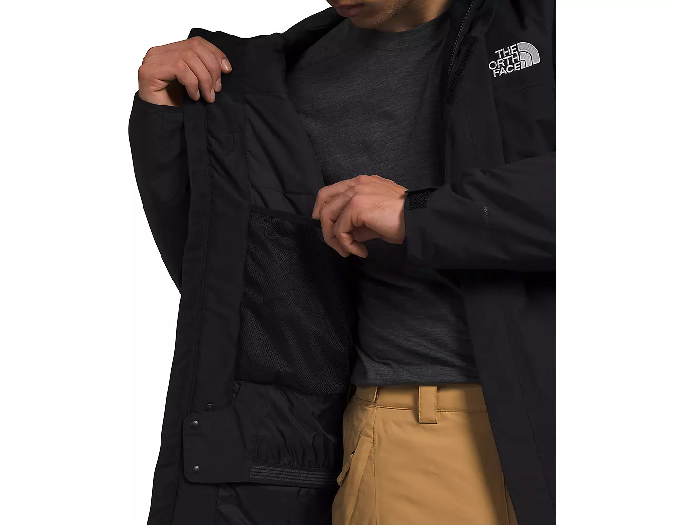 Мужская утепленная куртка с капюшоном The North Face Freedom на молнии спереди