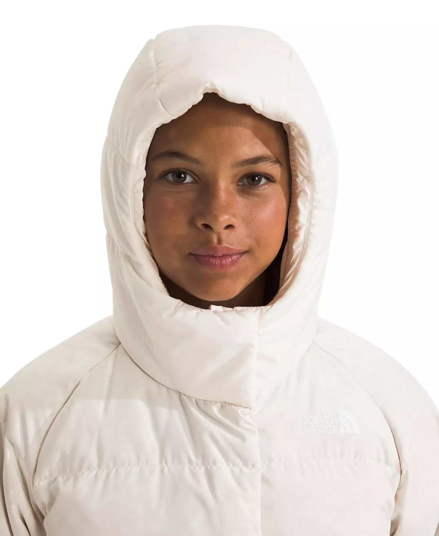 Стеганая куртка-пуховик с капюшоном и застежкой-молнией The North Face Big Girls North