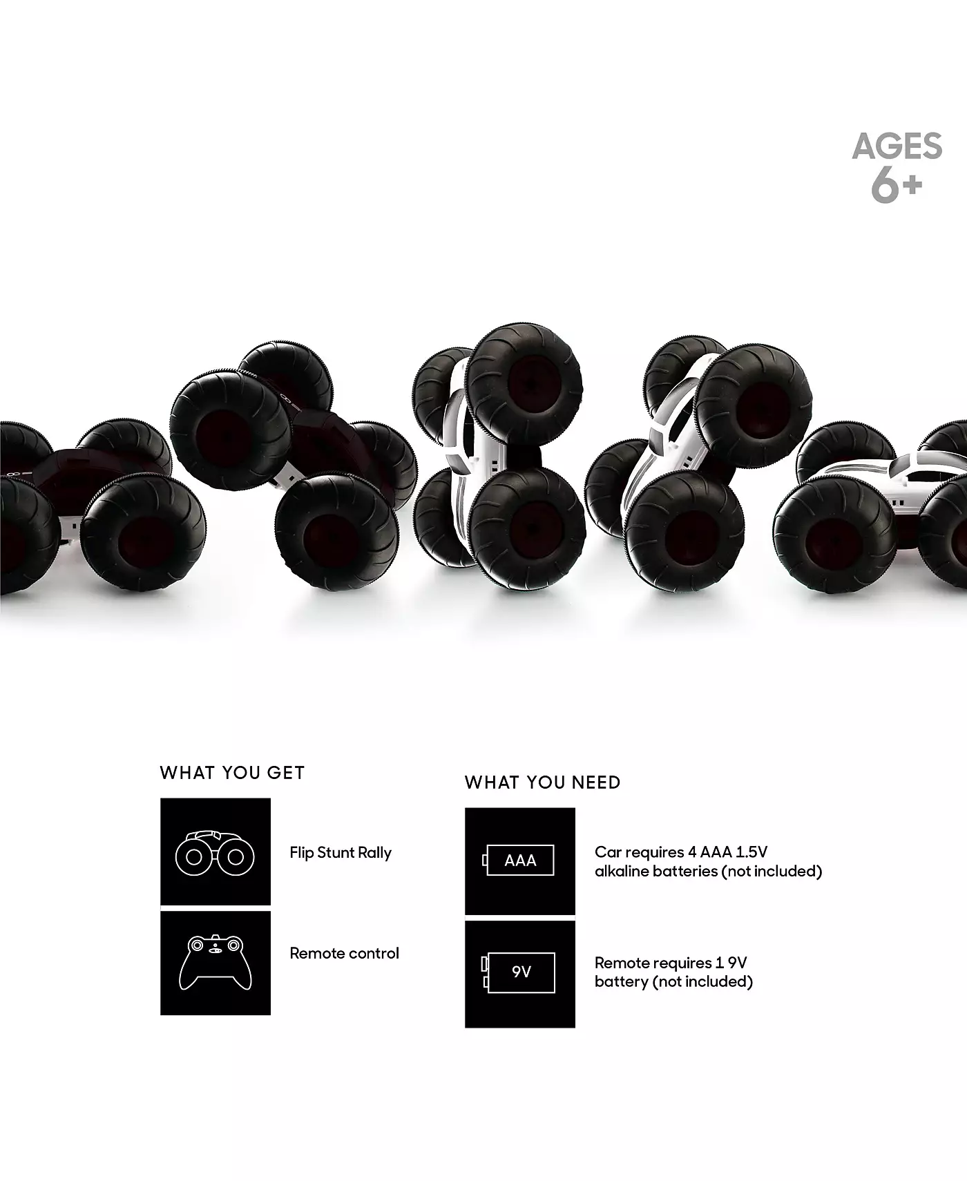 Sharper Image Toy RC Flip Stunt Rally, двухсторонний переворачивающийся автомобиль