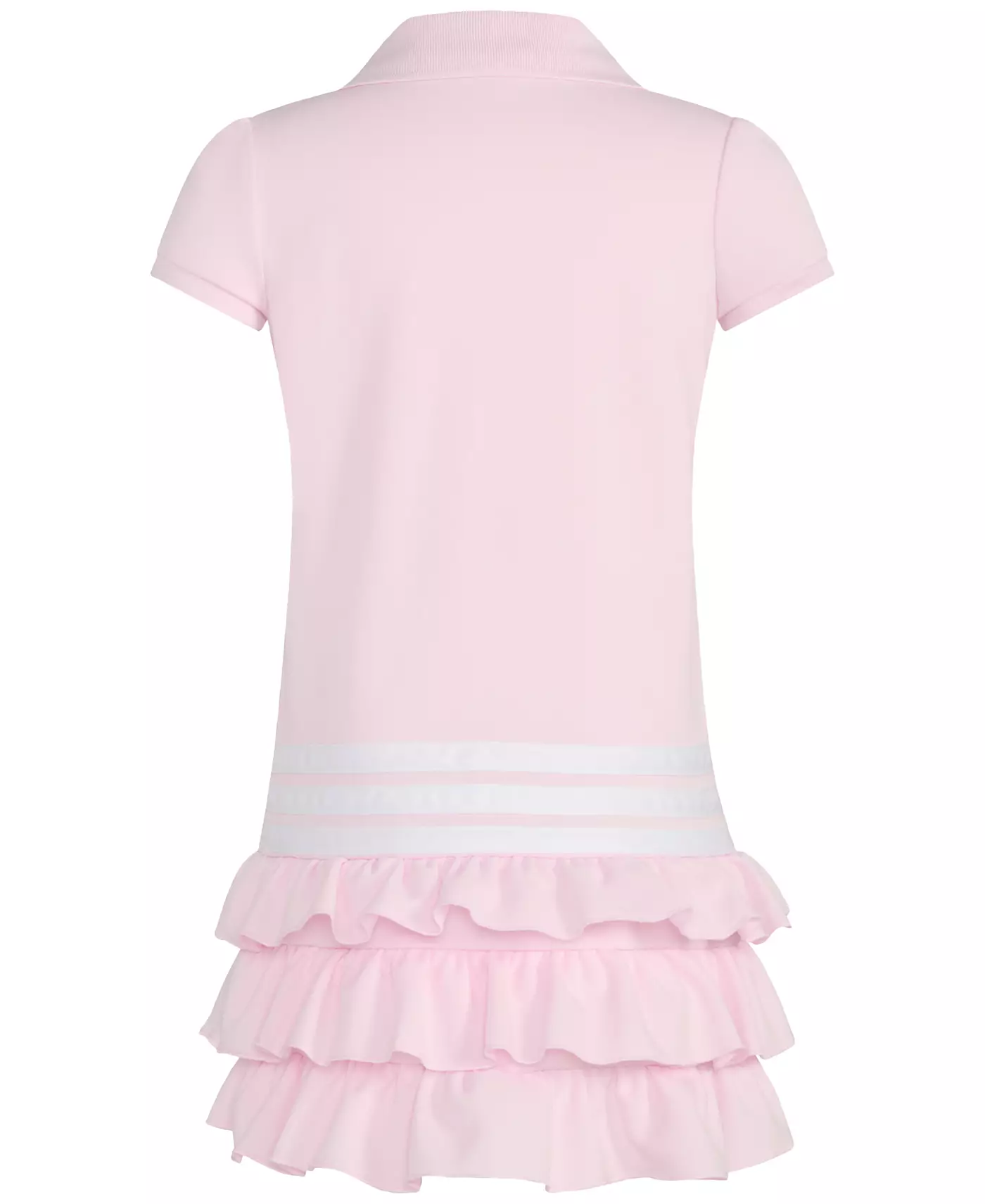 Платье-поло с короткими рукавами и оборками для малышей и маленьких девочек adidas