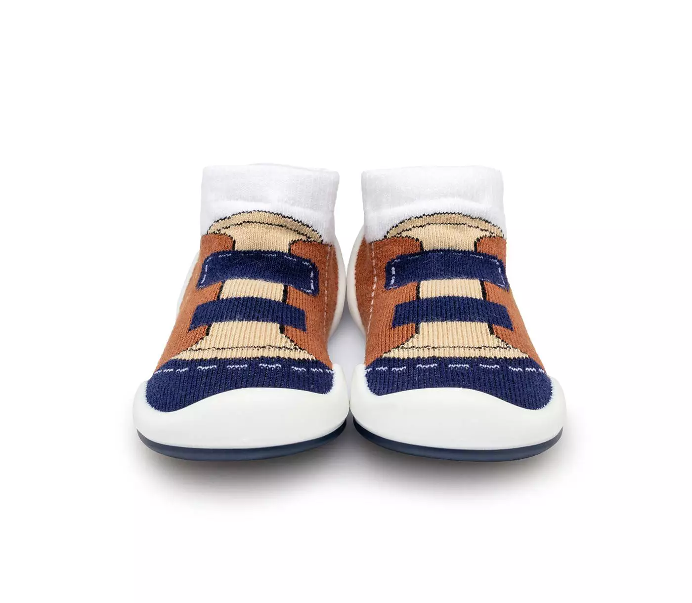 Komuello Младенцы Мальчики Дышащие Моющиеся Нескользящие Носки Обувь Ходунки - Коричневый