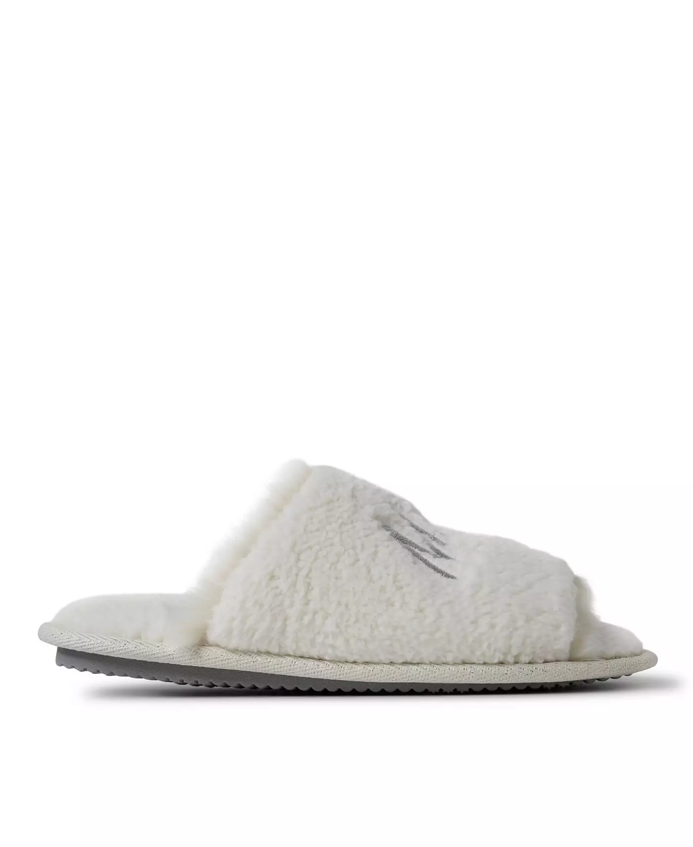 Dearfoams Женские шлепанцы Louise Teddy с набором резинок для волос