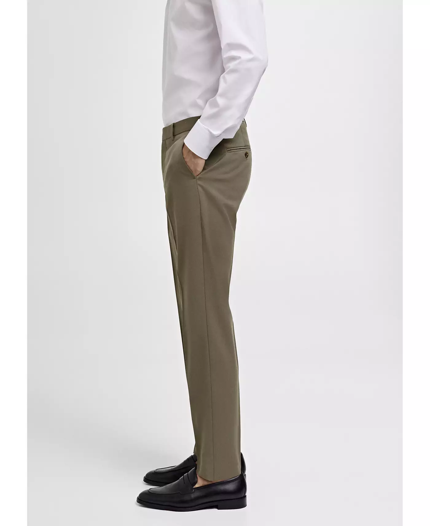 Мужские брюки из натуральной шерсти MANGO