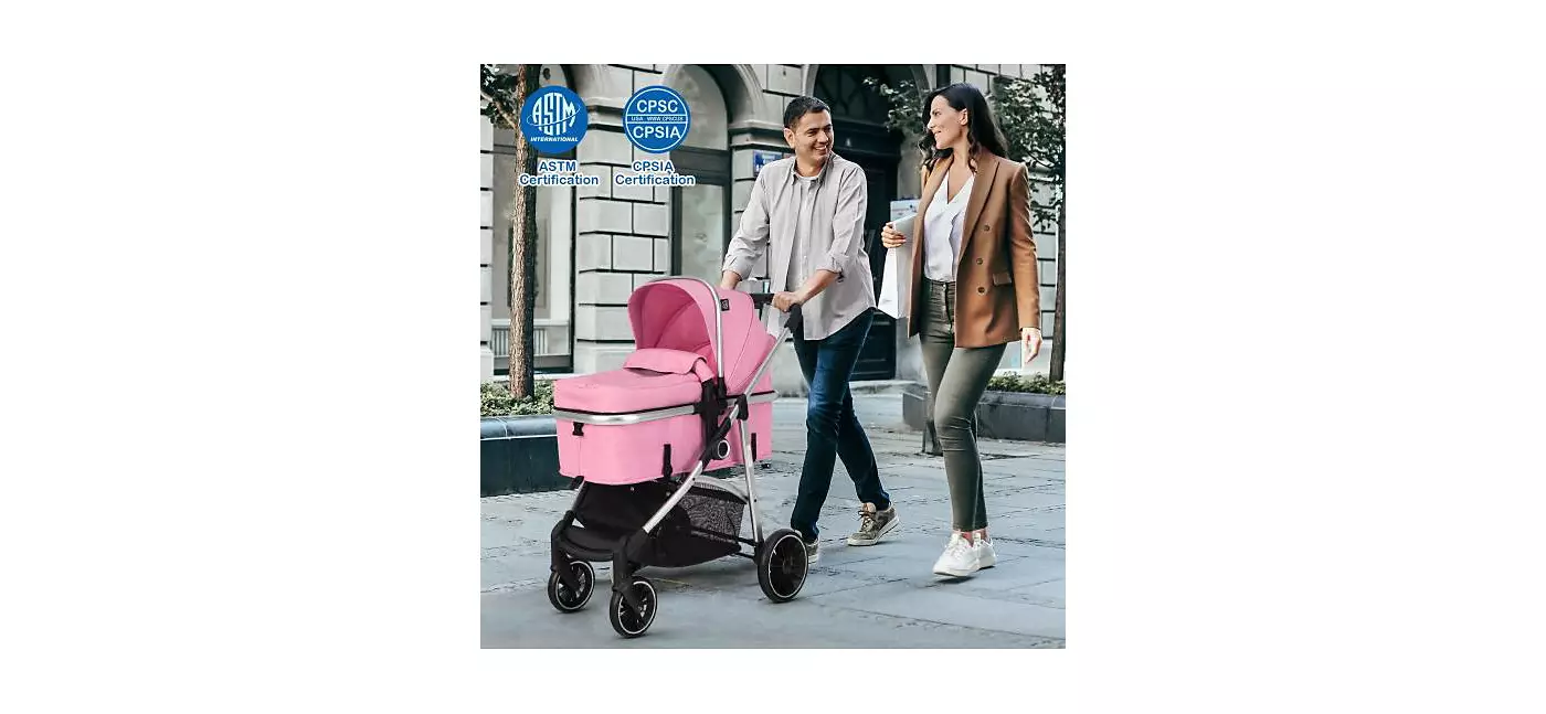 Детская коляска-трансформер Slickblue 2-в-1 с реверсивным сиденьем