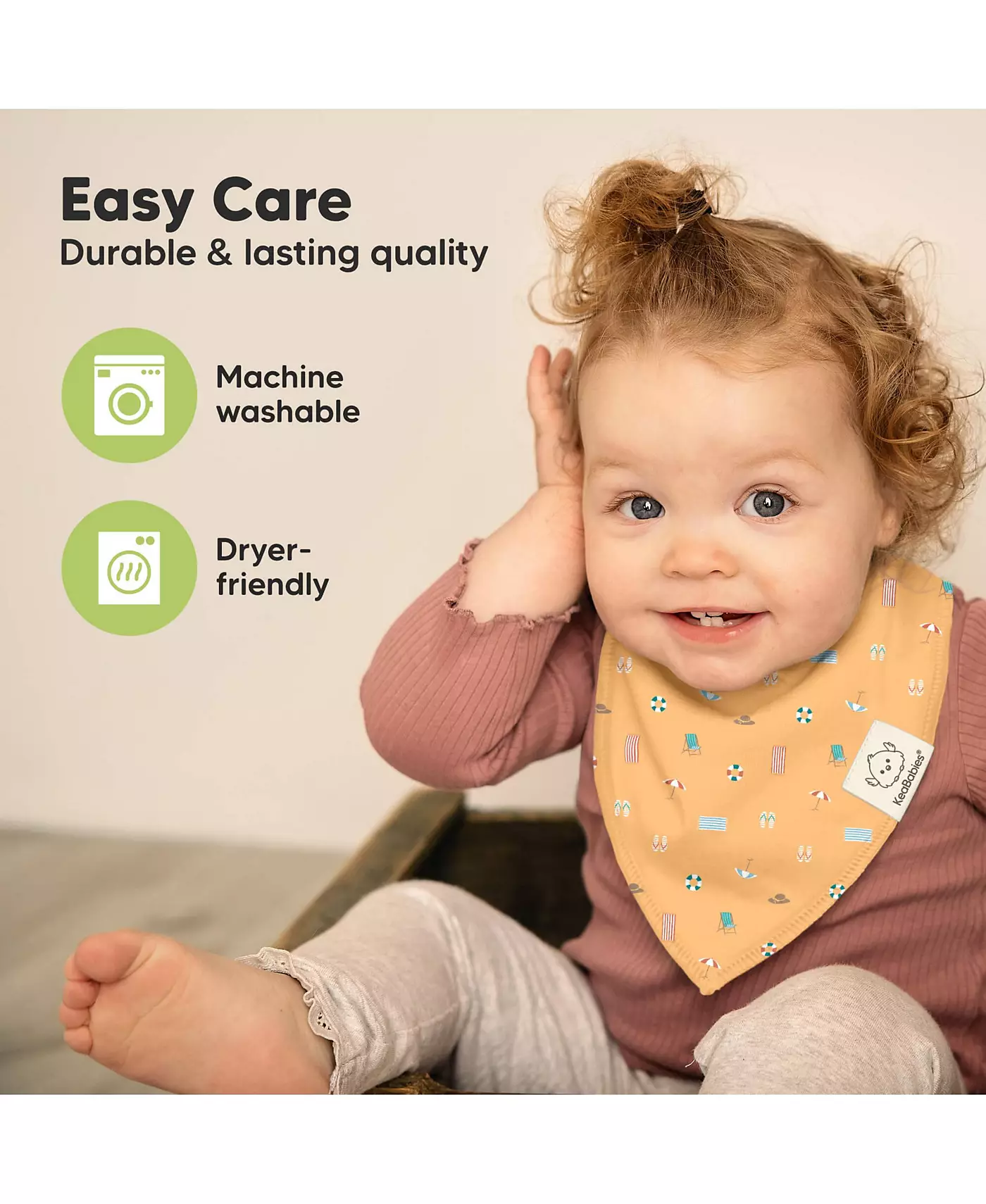 KeaBabies 8pk Детские нагрудники-банданы, детские слюнявчики для девочек, мальчиков, детские нагрудники для младенцев, новорожденных