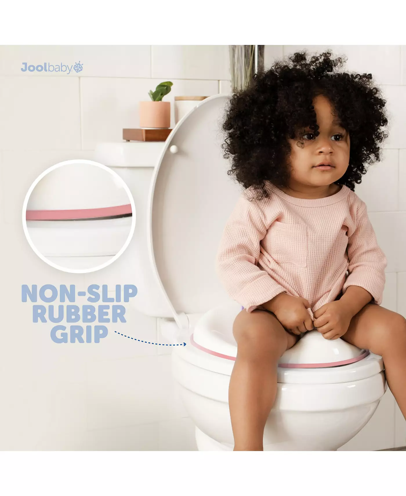 Детское сиденье для приучения к горшку Jool Baby - защита от брызг, нескользящее покрытие и бесплатный крючок для хранения - унисекс