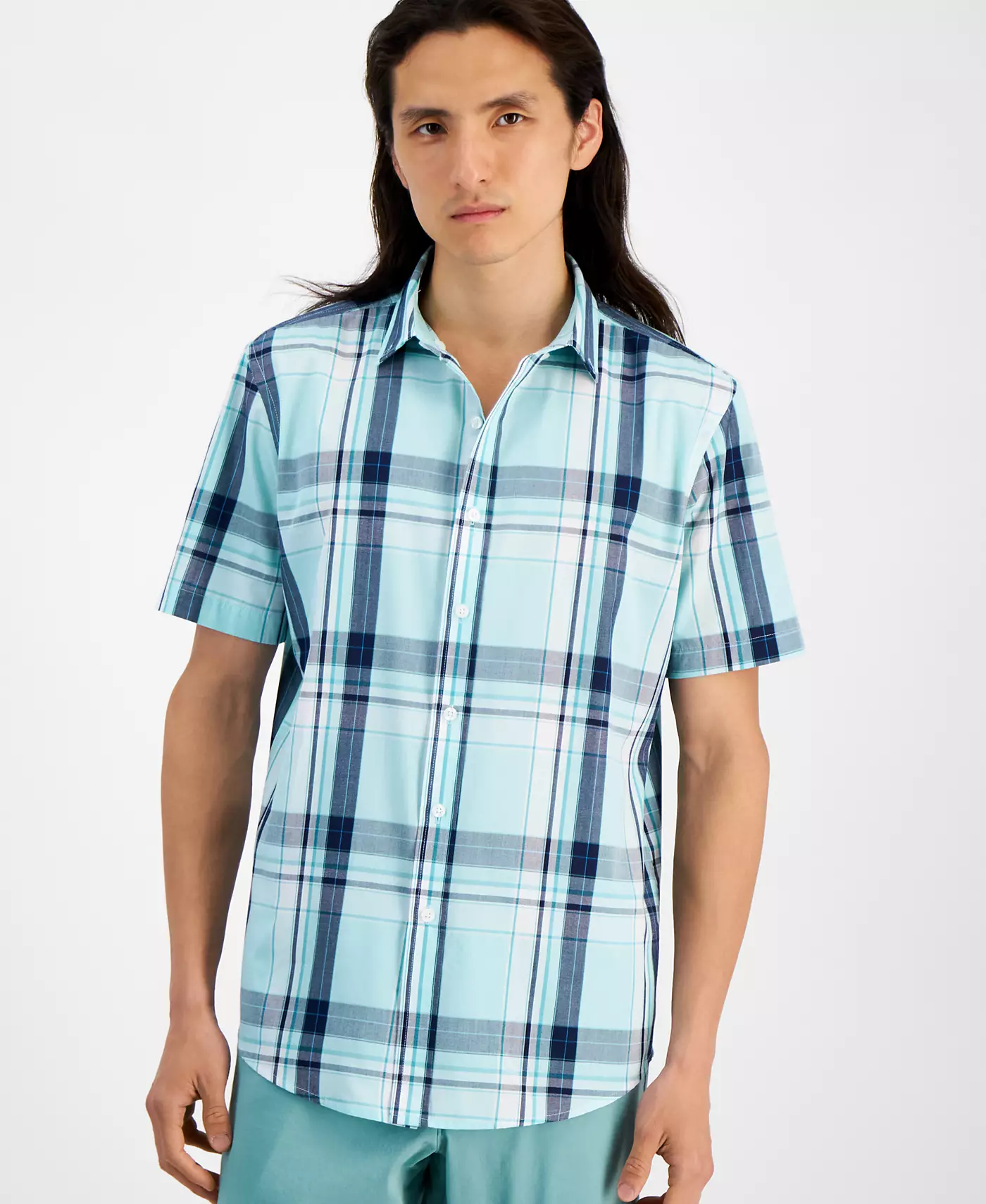 Мужская клубная рубашка с коротким рукавом и принтом, созданная для Macy's