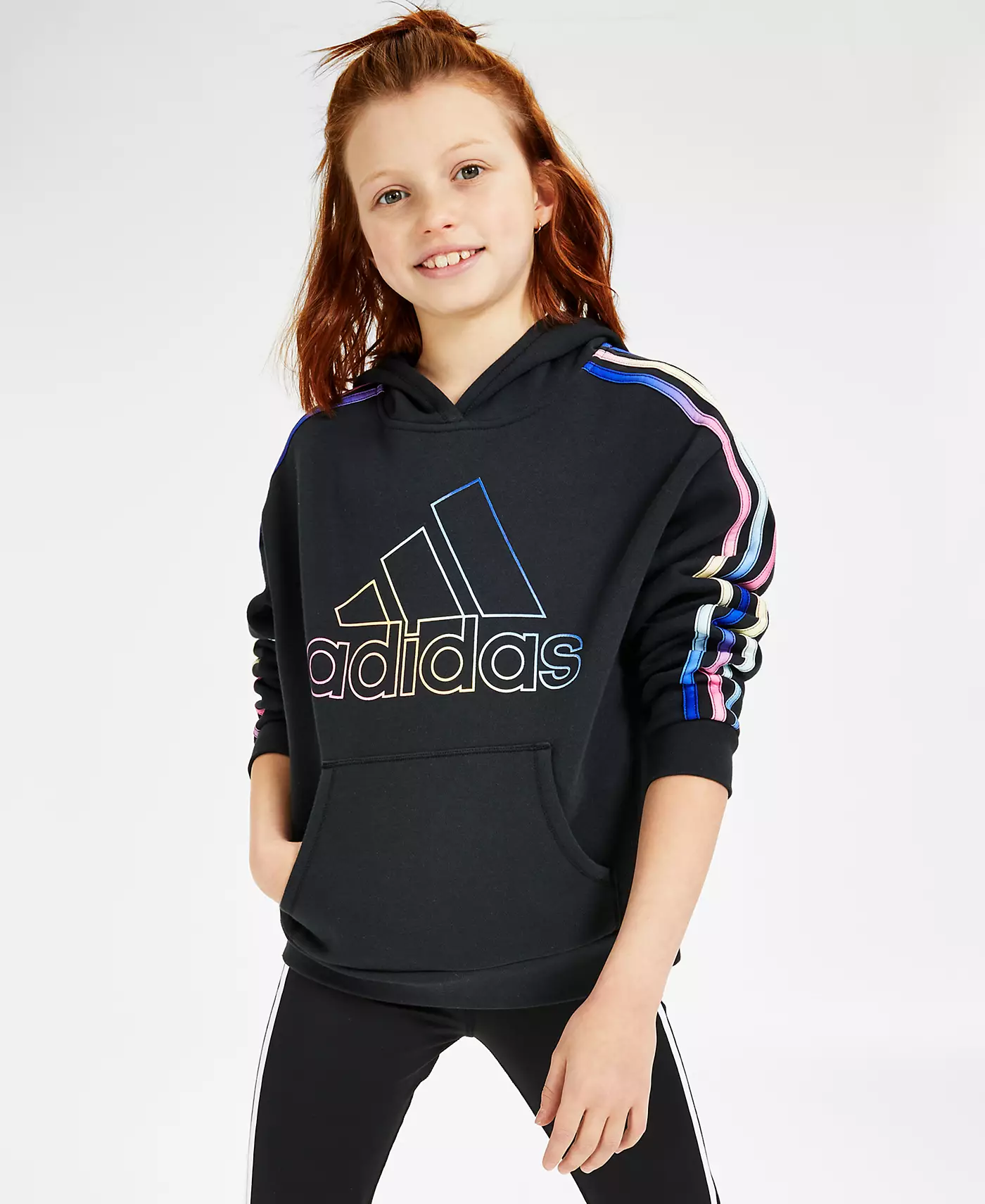 Длинные обтягивающие леггинсы Adidas Big Girls Aeroready