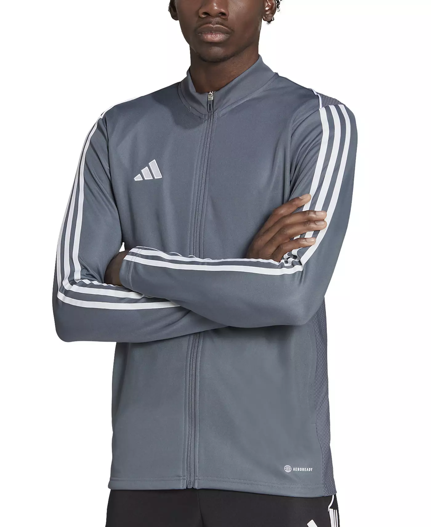 Мужская облегающая спортивная куртка adidas Tiro 23 Performance с тремя полосками