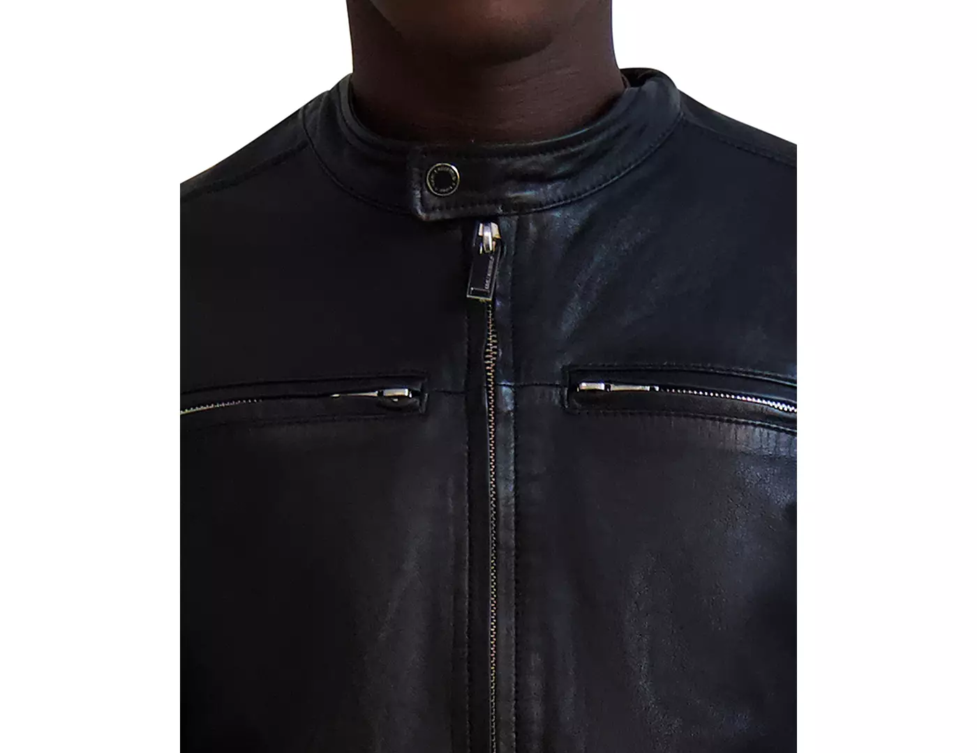 Мужская куртка Karl Lagerfeld из искусственной кожи с воротником-стойкой