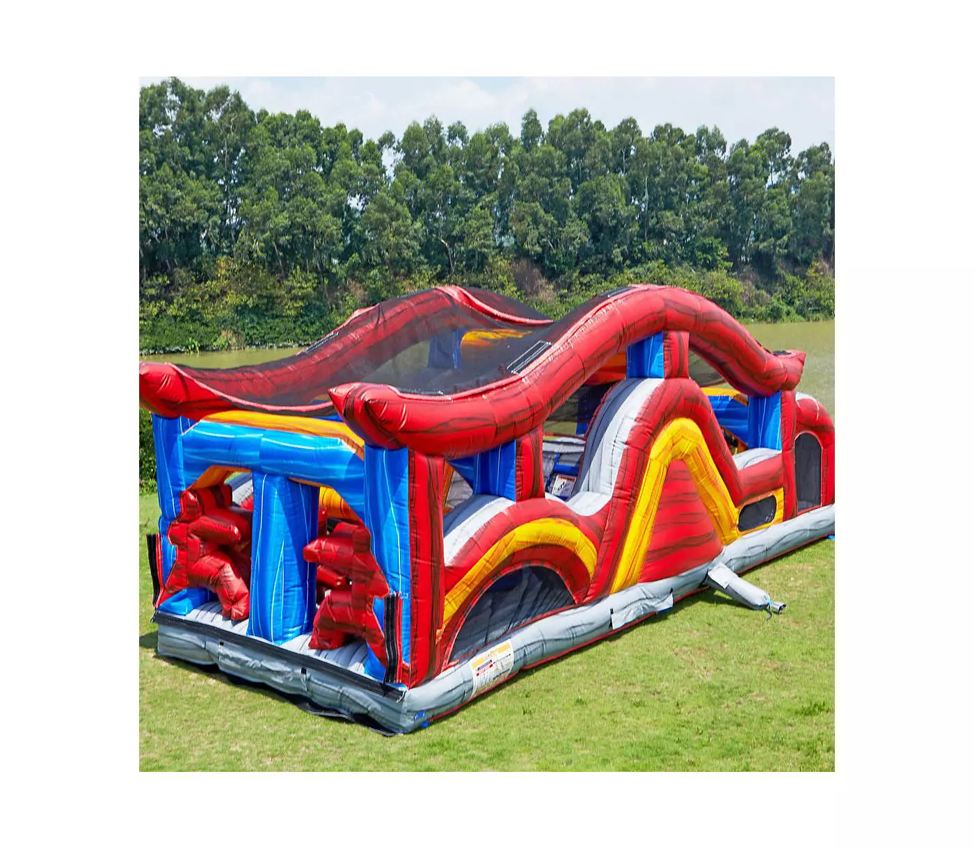 Jumporange Shadow - надувной батут с полосой препятствий для детей и взрослых с нагнетателем, коммерческий класс, всплывающие батуты, для использования на открытом воздухе и в помещении, качество аренды - (часть 1)