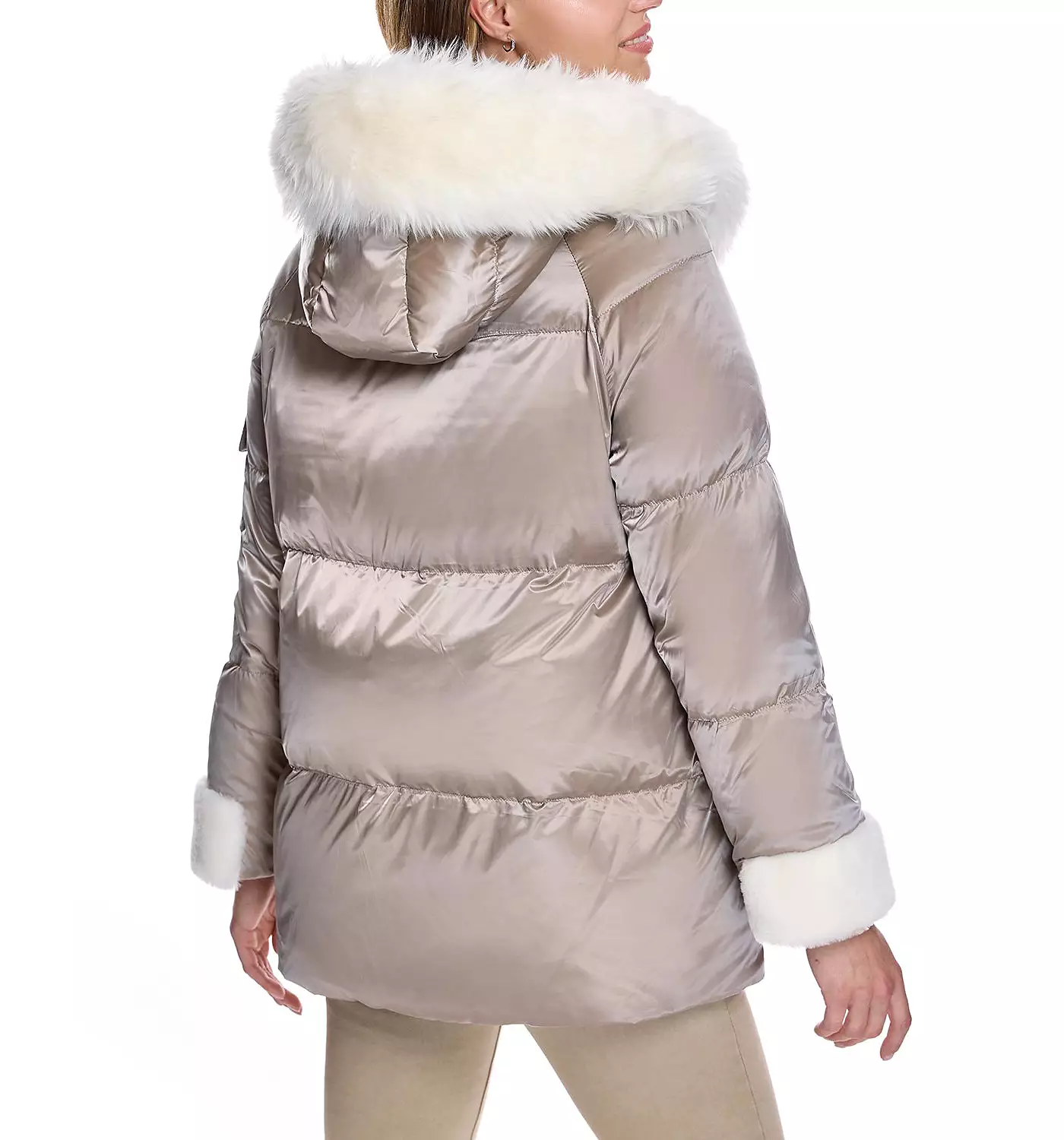 Женская стеганая куртка Julia & Stella By Maximilian с отделкой из овчины