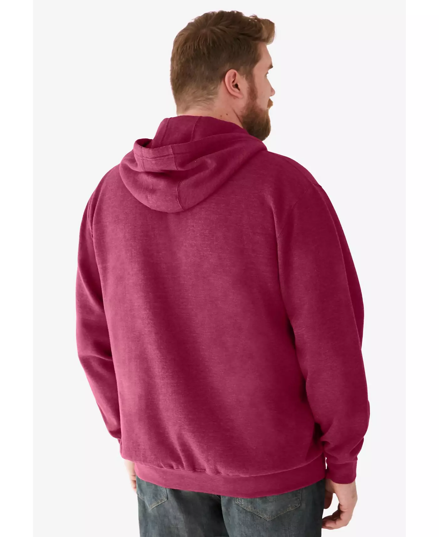 Толстовка с капюшоном KingSize Big & Tall из флиса с застежкой-молнией спереди