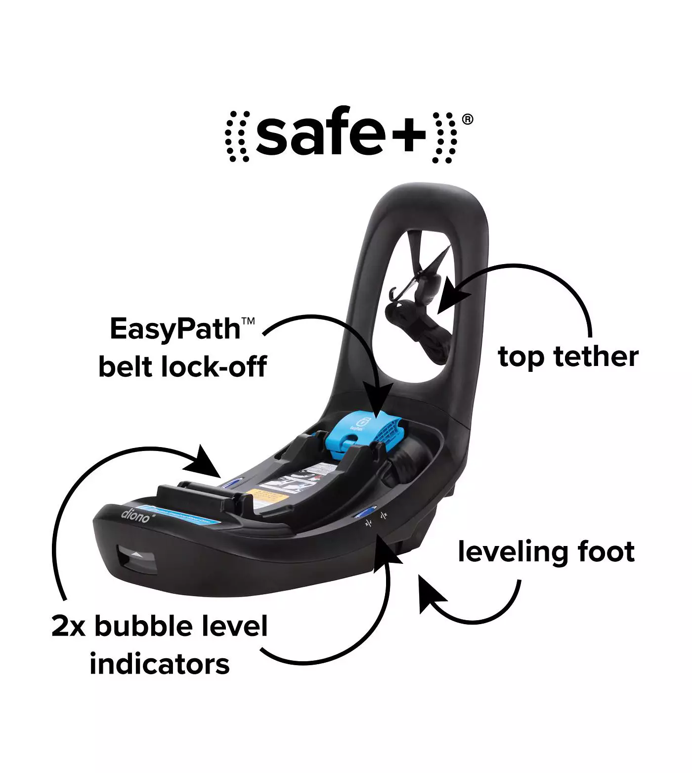 Детское автокресло Diono LiteClik30 XT SafePlus с базой и защелкой