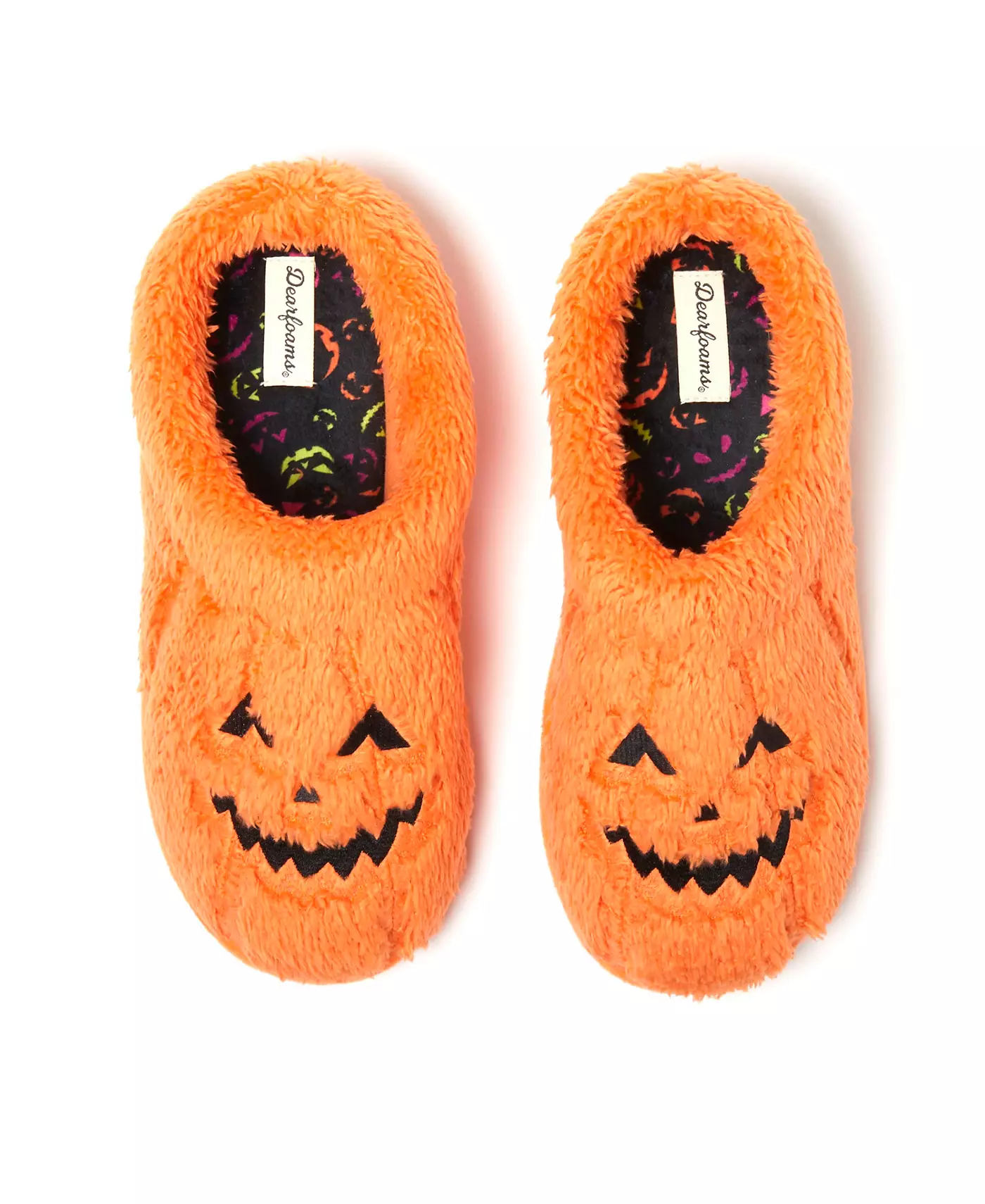 Мужские тапочки-тыквы Dearfoams Unisex Jack-O-Lantern Halloween