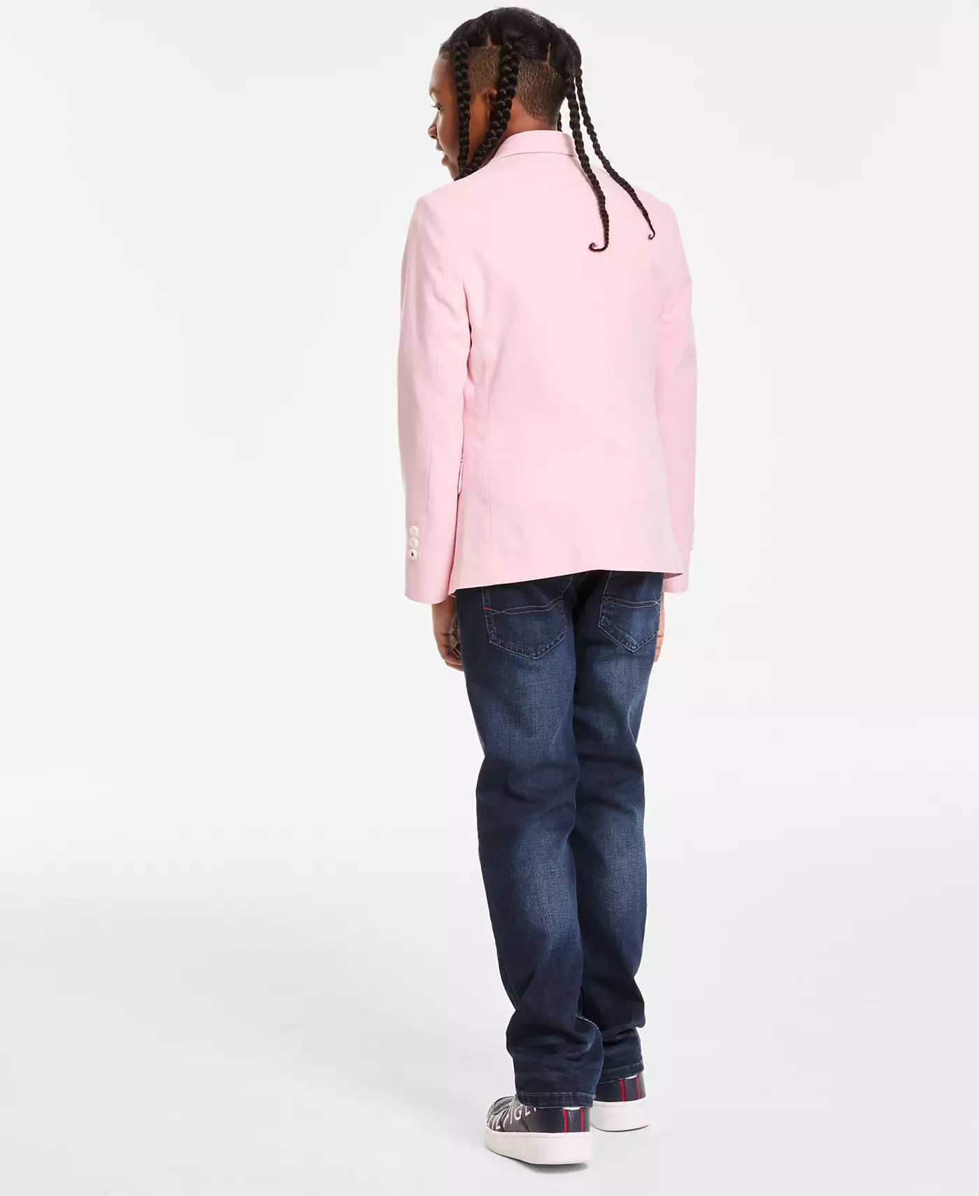 Спортивное пальто Tommy Hilfiger Big Boys Stretch с льняным эффектом, рубашка-поло с воротником-стойкой и джинсы прямого кроя Stretch