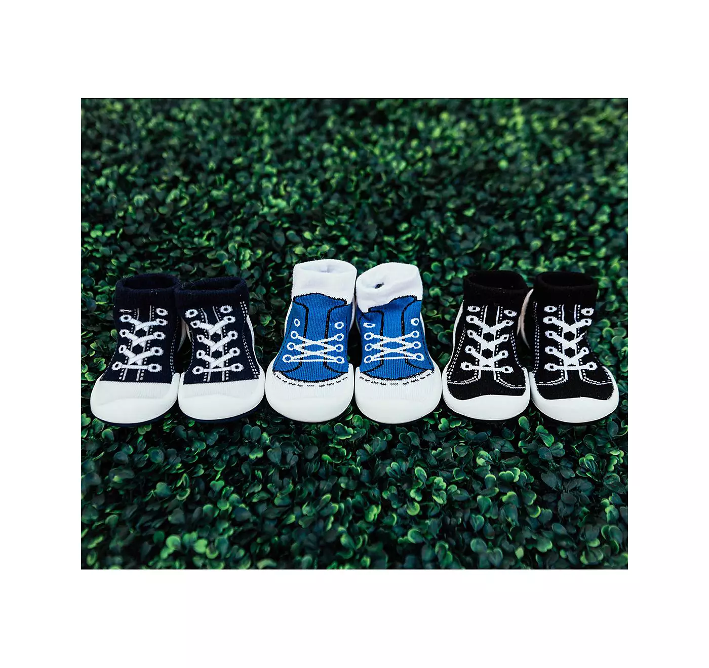 Komuello Младенческая Девочки Мальчик Дышащие Моющиеся Нескользящие Носки Кроссовки - Черный