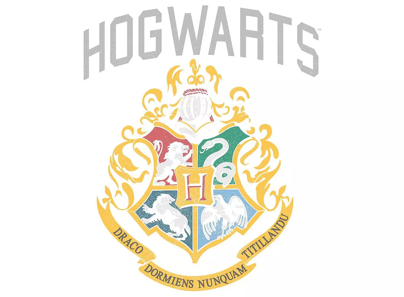 Мужская футболка Harry Potter Hogwarts Crest Charcoal Heather-XXL