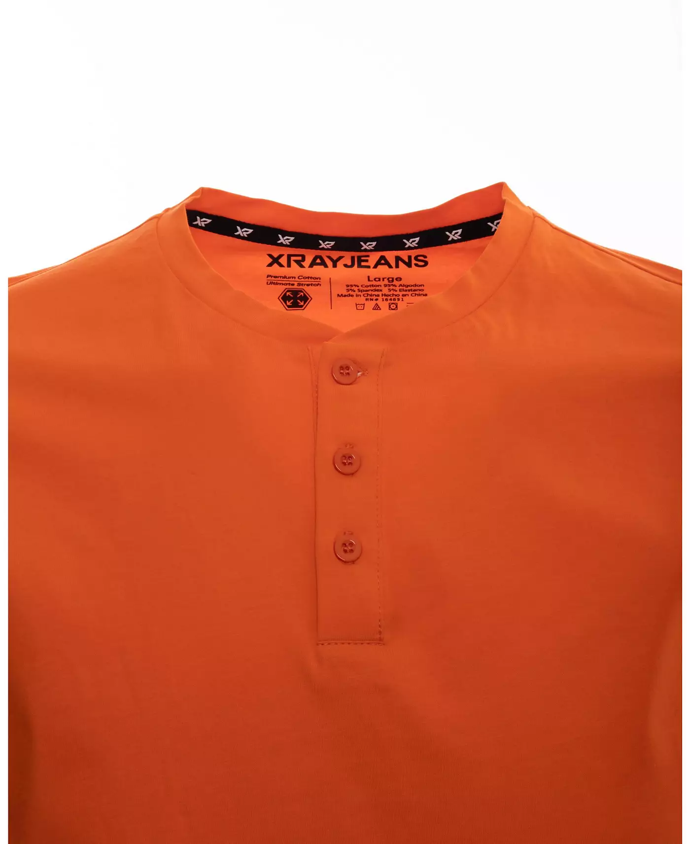 Футболка мужская X-Ray Basic Henley Neck с коротким рукавом