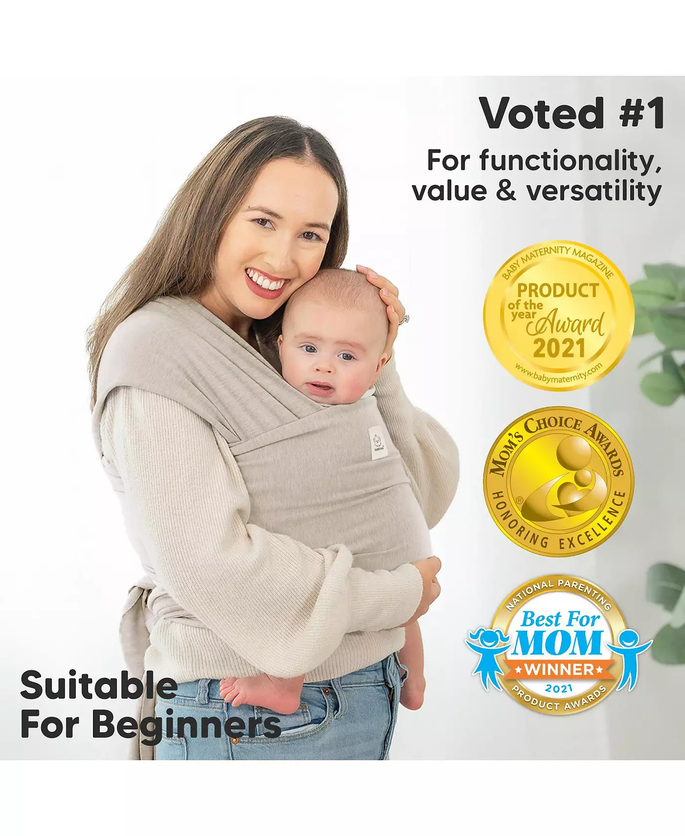 KeaBabies Original Baby Wraps Carrier, Baby Sling Carrier, Stretchy Infant Keng для новорожденных, малышей