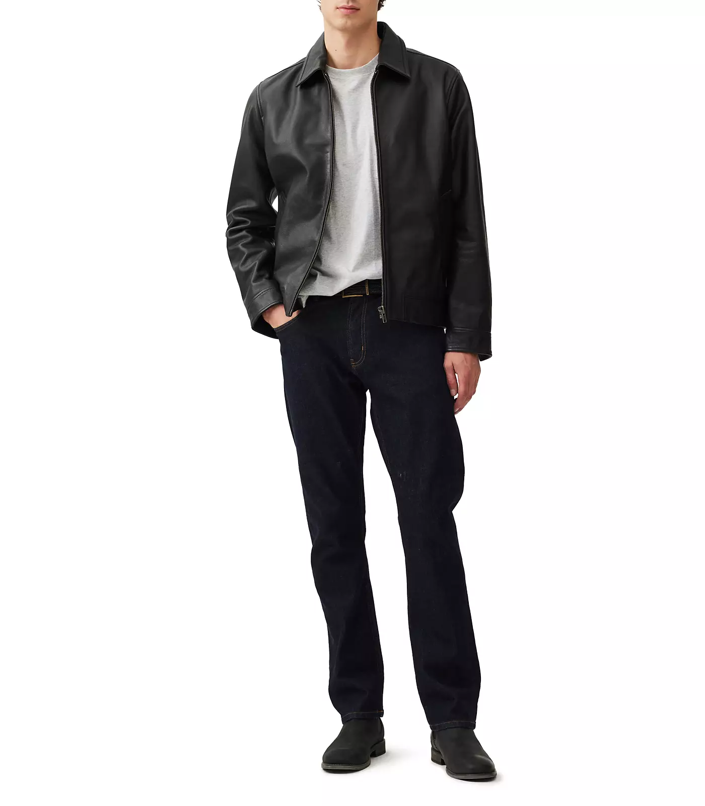 Мужская кожаная куртка Rodd & Gunn Haymarket