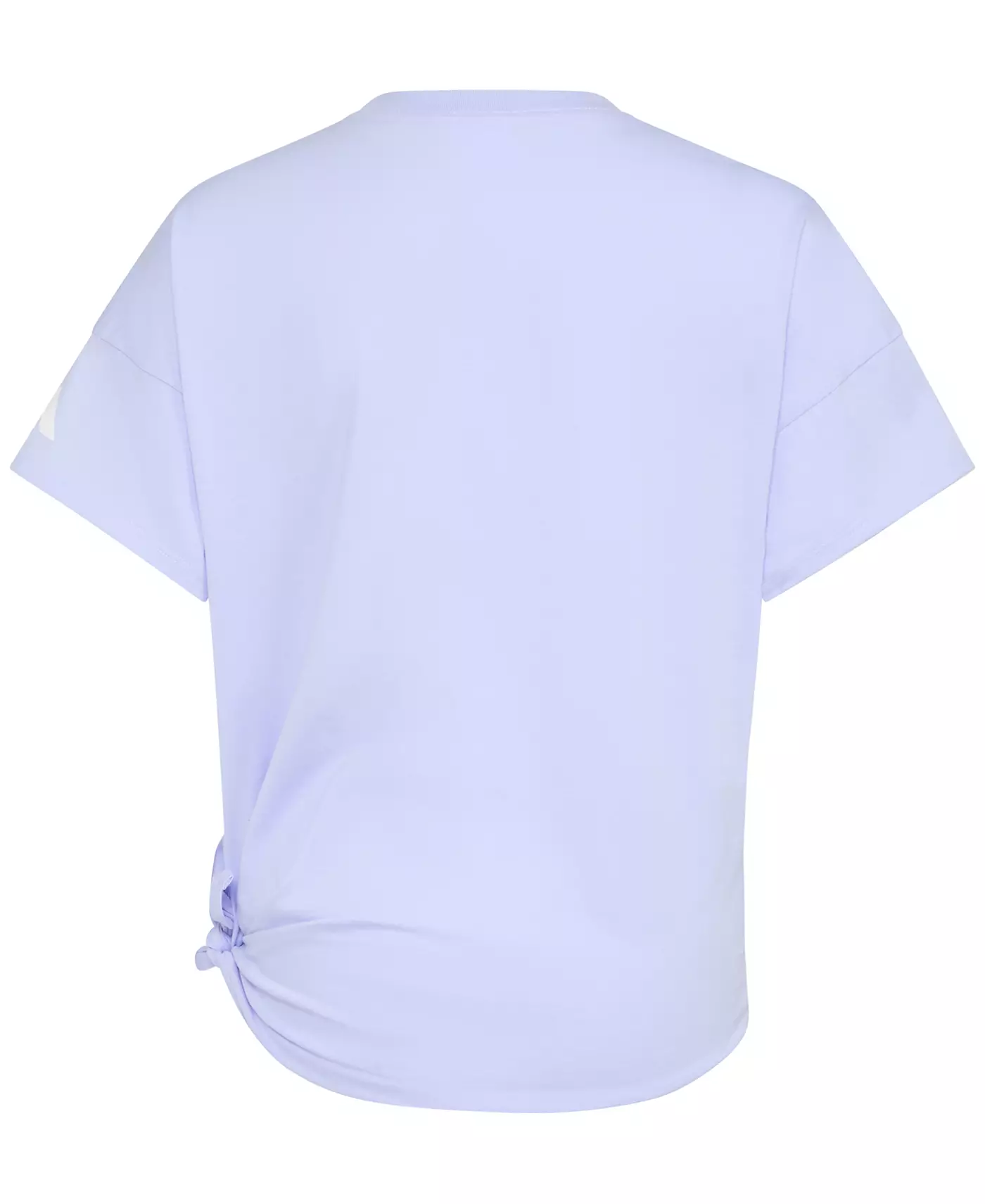 Футболка adidas Big Girls с короткими рукавами и завязками спереди из хлопка