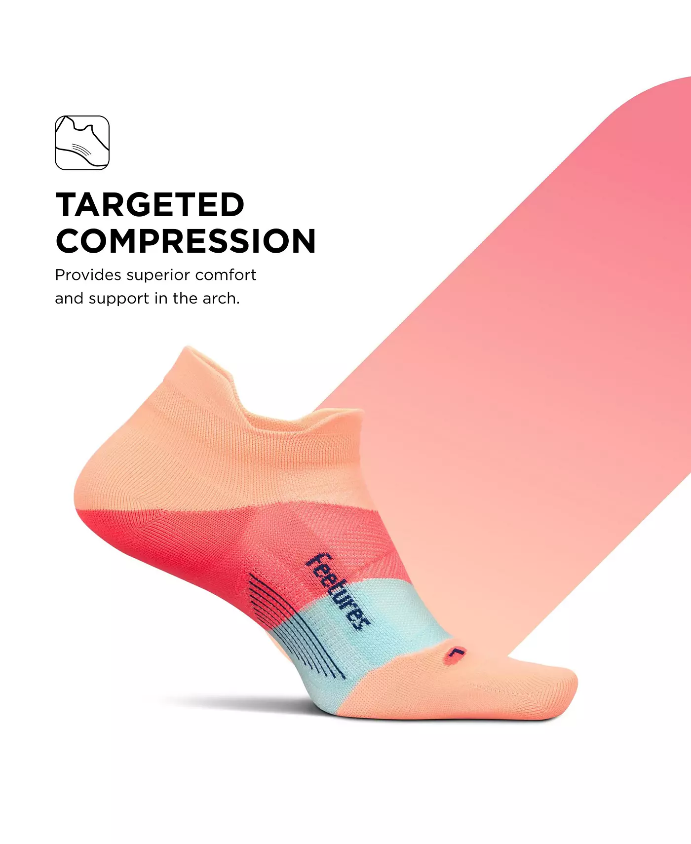 Носки мужские Feetures Elite Ultra Light Cushion Ankle Socks - спортивные носки с направленной компрессией