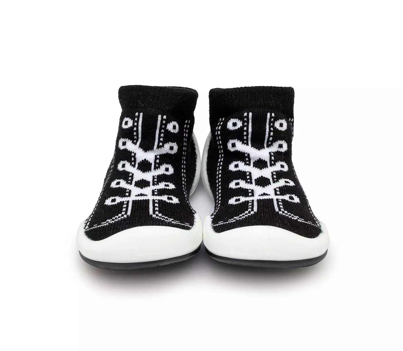 Komuello Младенческая Девочки Мальчик Дышащие Моющиеся Нескользящие Носки Кроссовки - Черный