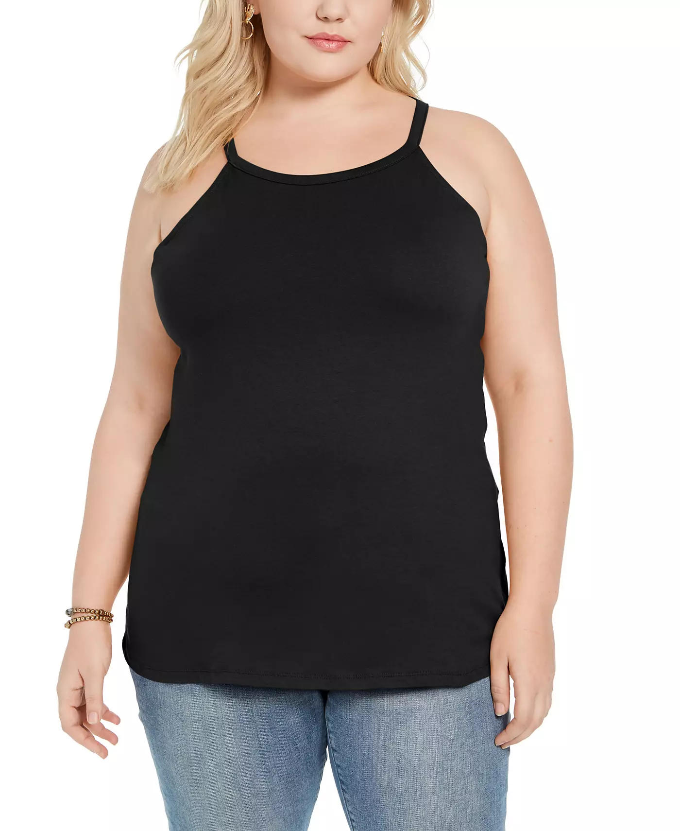 Aveto Trendy Plus Size Топ с бретелькой через шею