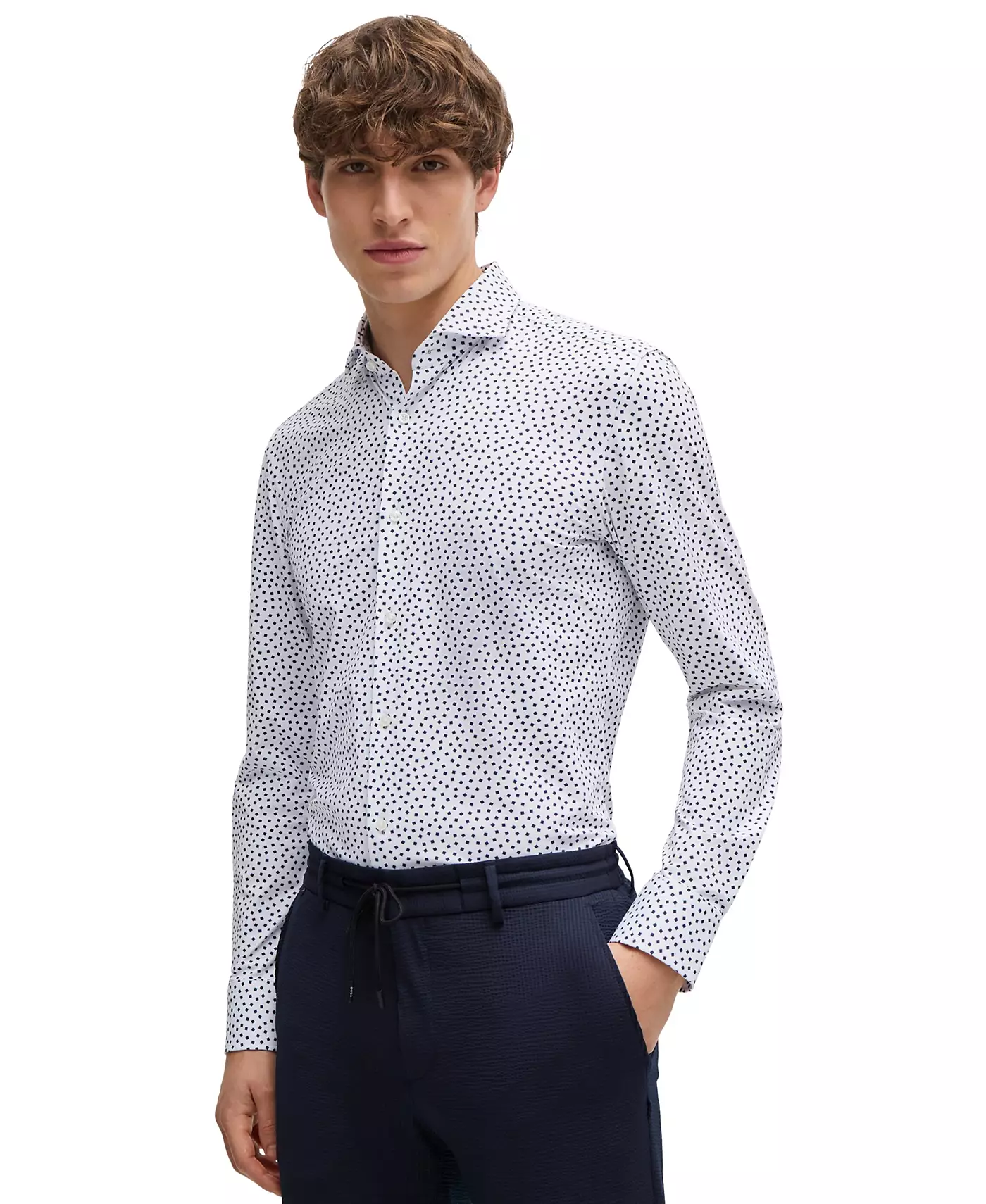 Мужская рубашка Hugo Boss Performance Slim Fit