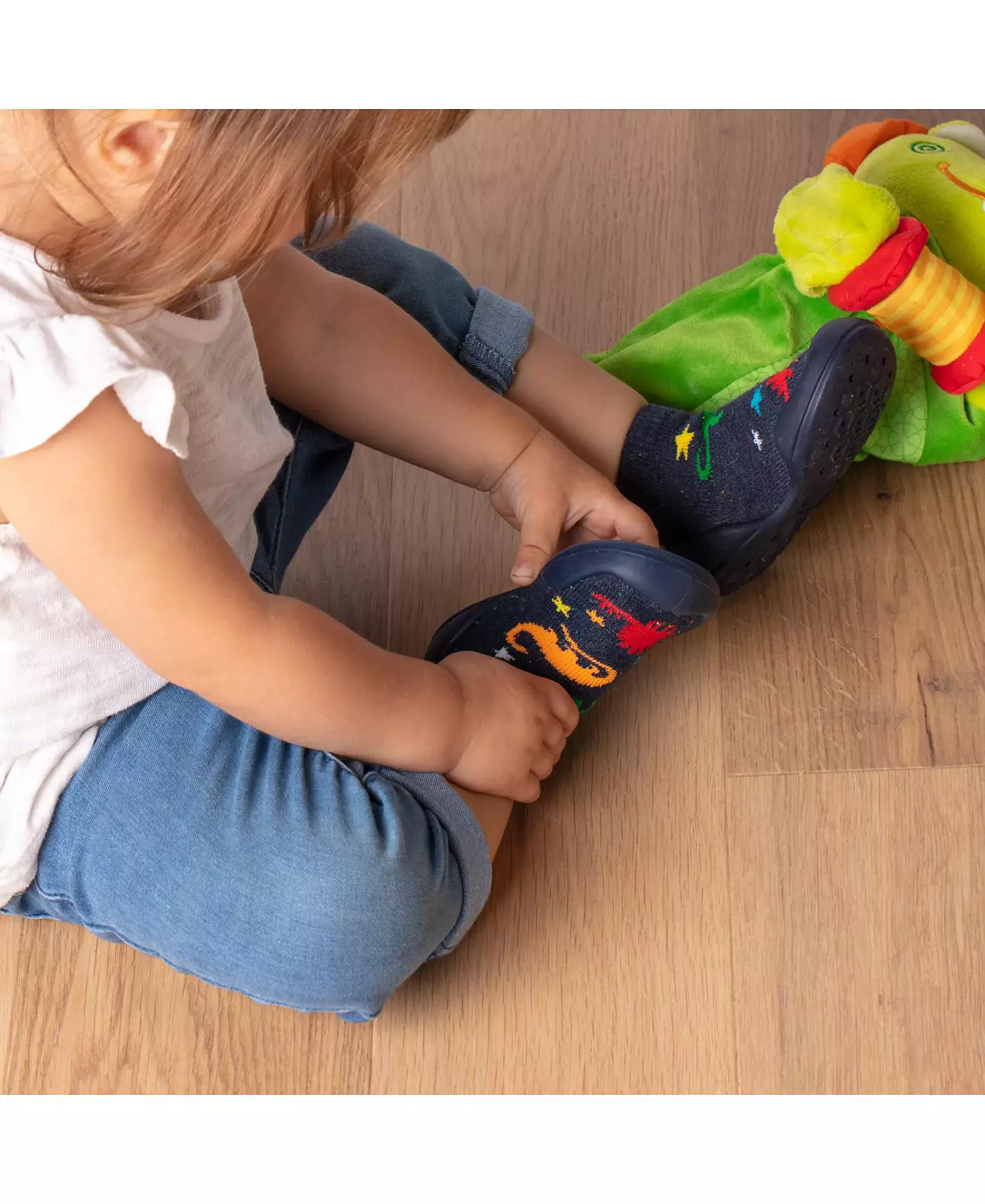 Komuello Младенцы Мальчики Дышащие Моющиеся Нескользящие Носки Обувь Динозавры