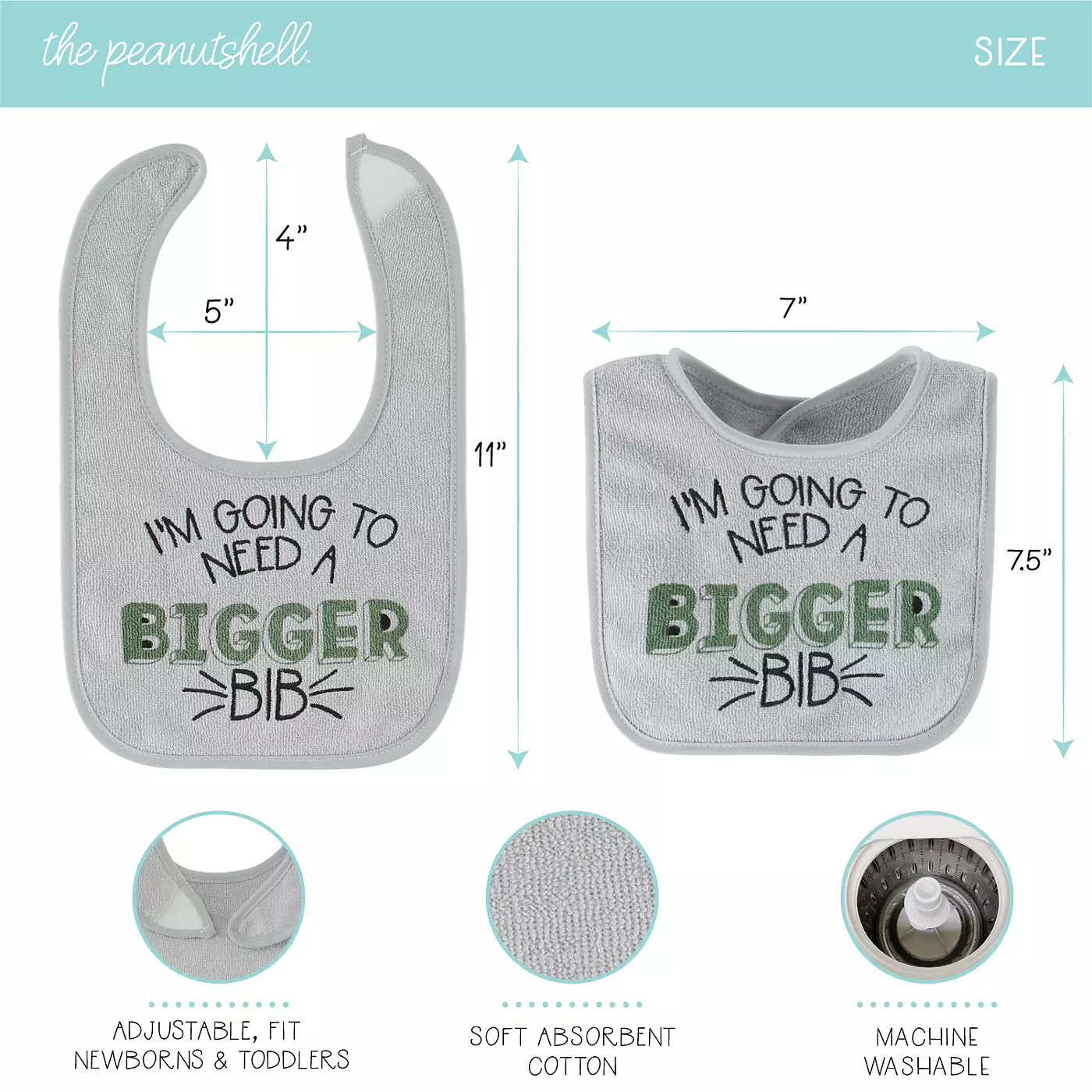 Махровые нагрудники Peanutshell для мальчиков, упаковка 20 шт. для кормления, прорезывания зубов или слюнотечения, Dino Boy/Holiday