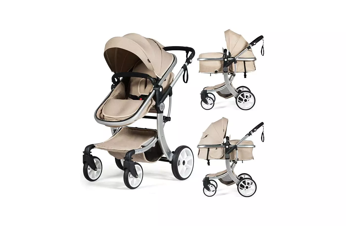 Slickblue складная алюминиевая детская реверсивная коляска с сумкой для подгузников