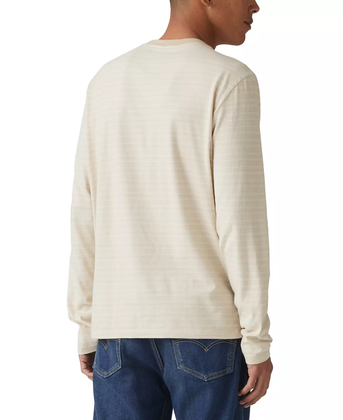Мужская футболка Levi's с длинным рукавом и круглым вырезом, карманом