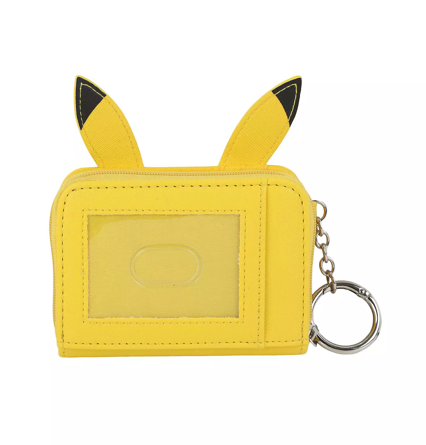Мини-кошелек на молнии с изображением лица покемона пикачу желтого цвета