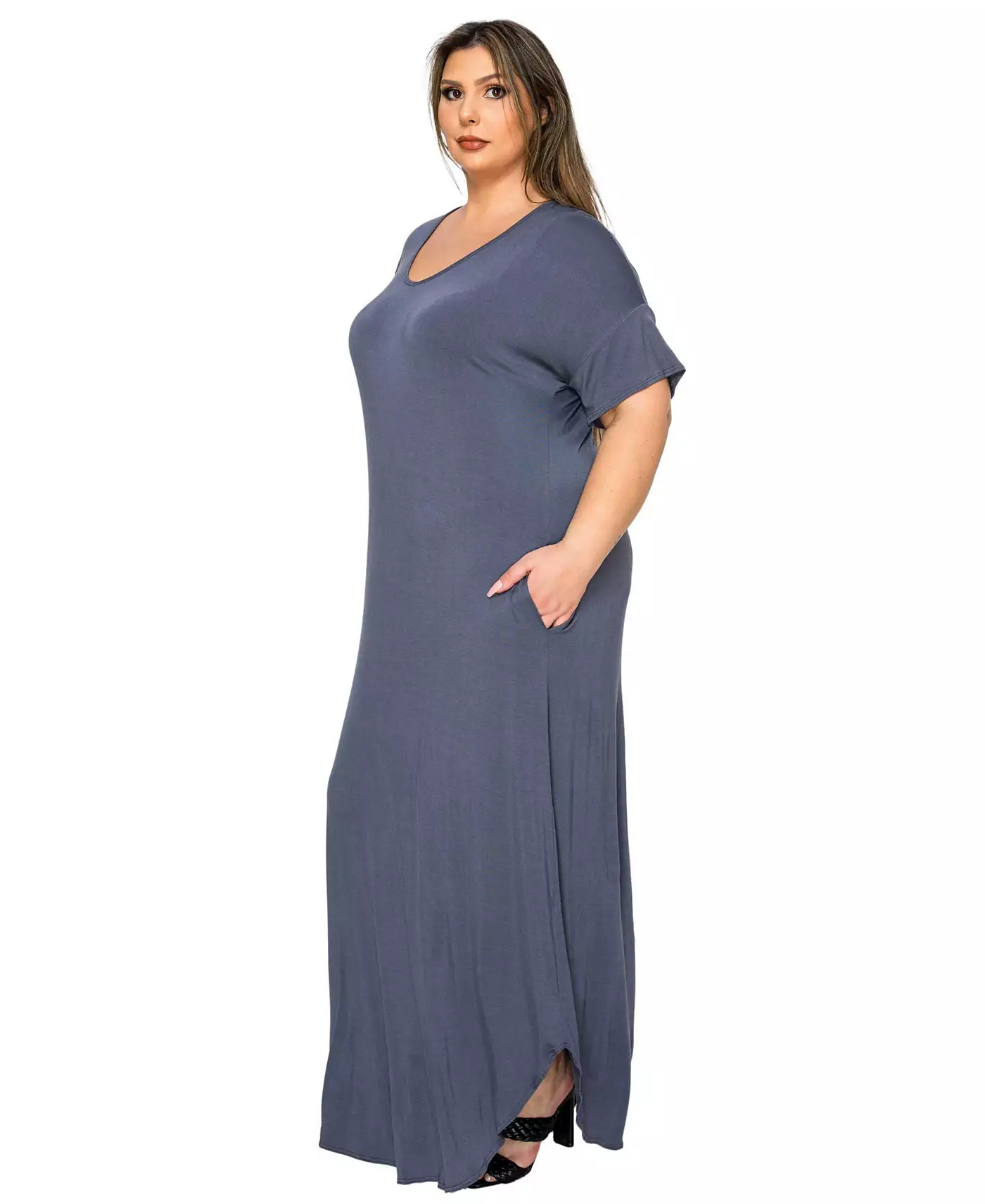 LIVD Plus Size Scarlett Макси Карманное Платье