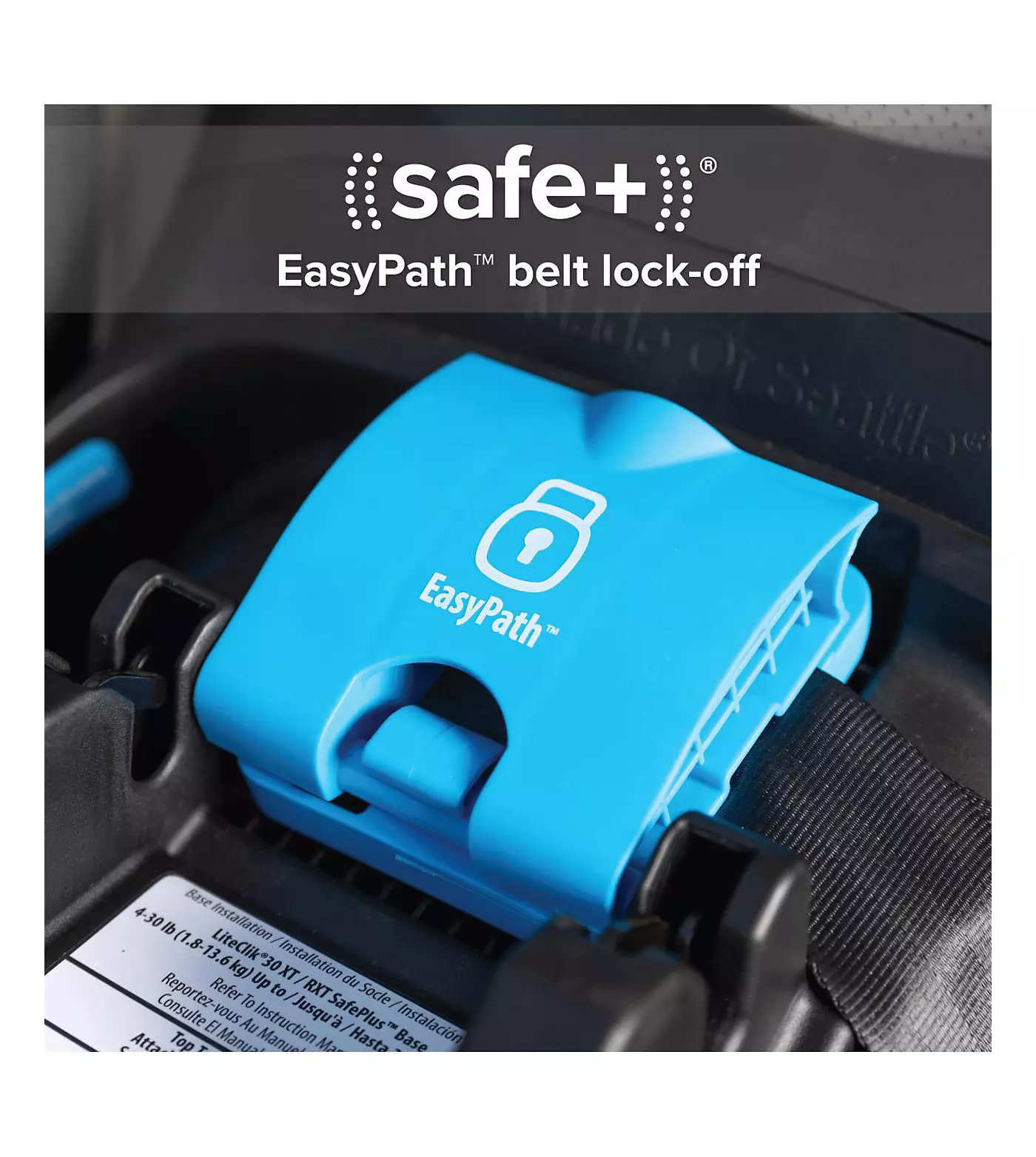 Детское автокресло Diono LiteClik30 XT SafePlus с базой и защелкой