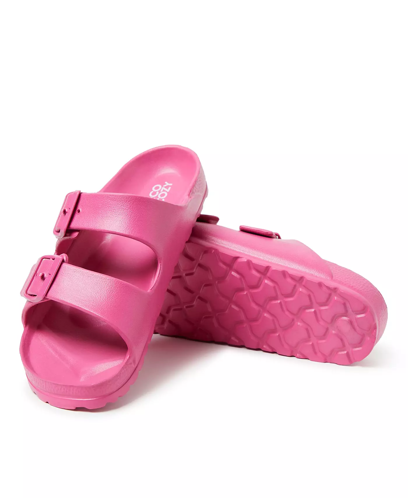 Женские сандалии Dearfoams EcoCozy из экологически чистого материала с двойной пряжкой