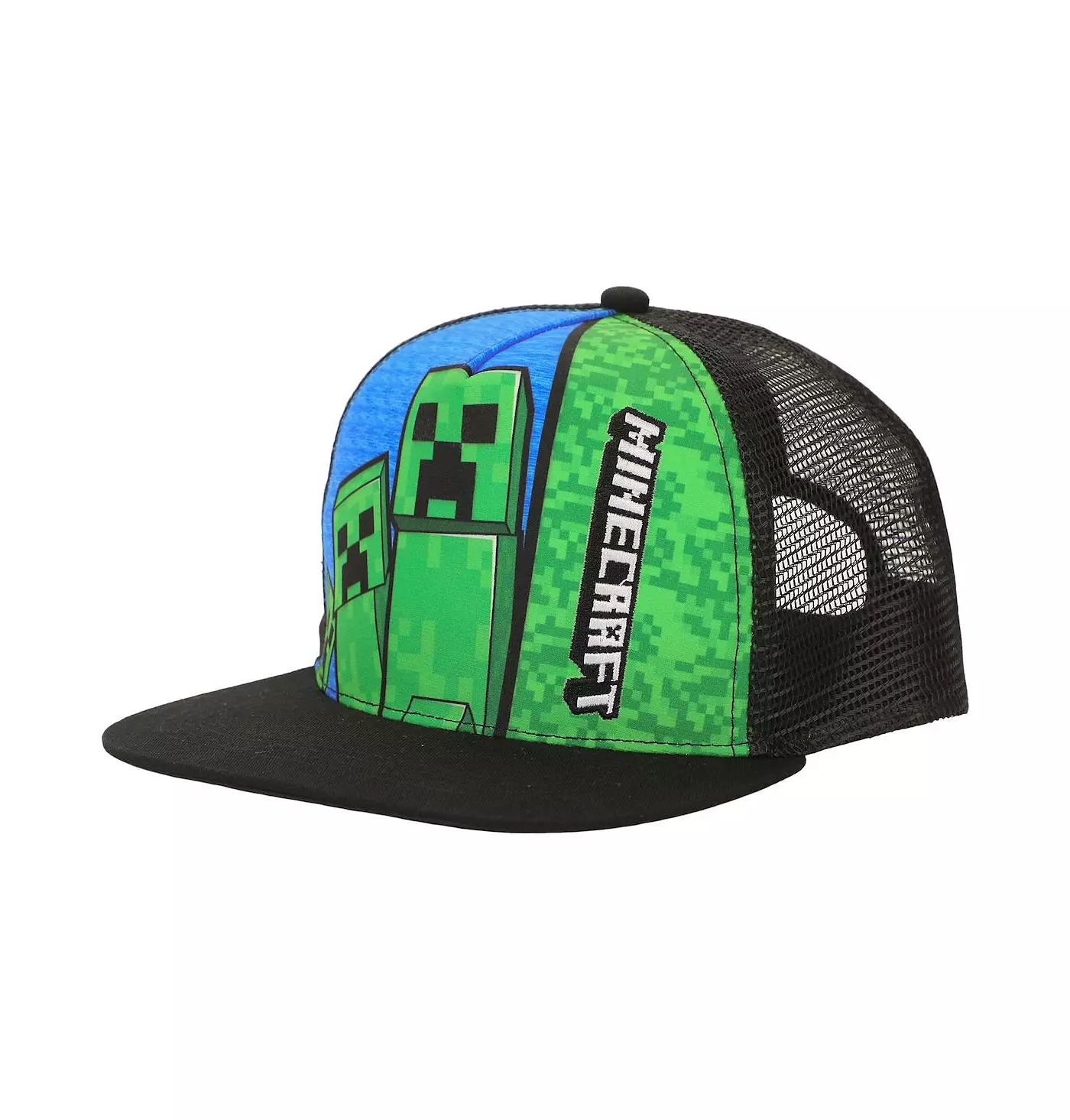 Minecraft Boys Creepers & Logo Youth Trucker Hat