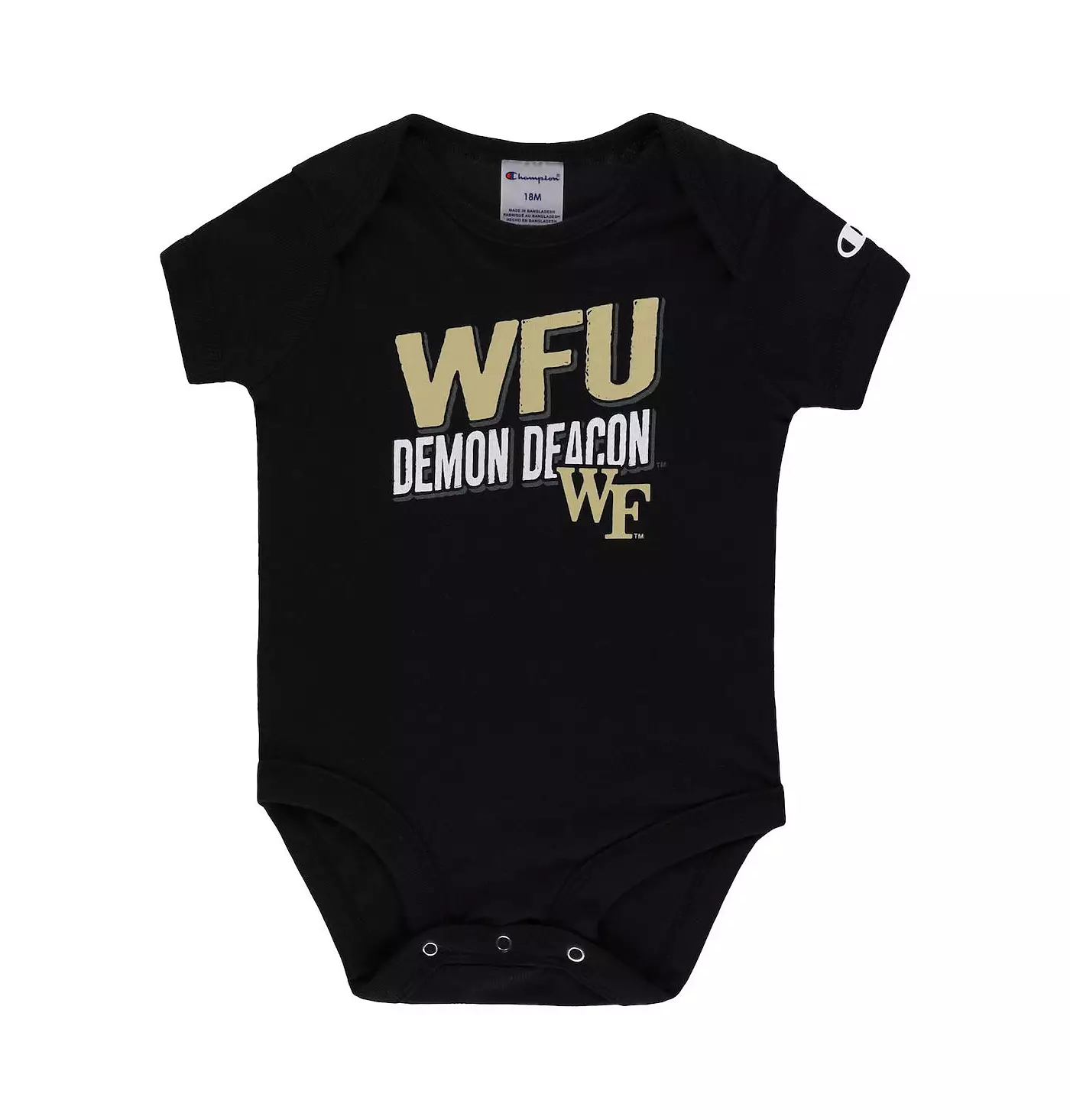 Комплект из трех боди Champion Infant Boys and Girls Black, Heather Grey Wake Forest Demon Deacons I Wanna Be