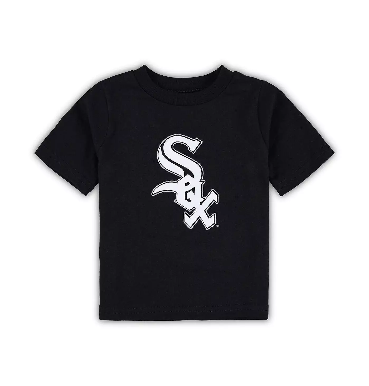 Футболка Outerstuff Baby Boys and Girls Black Chicago White Sox Team Crew Primary с логотипом
