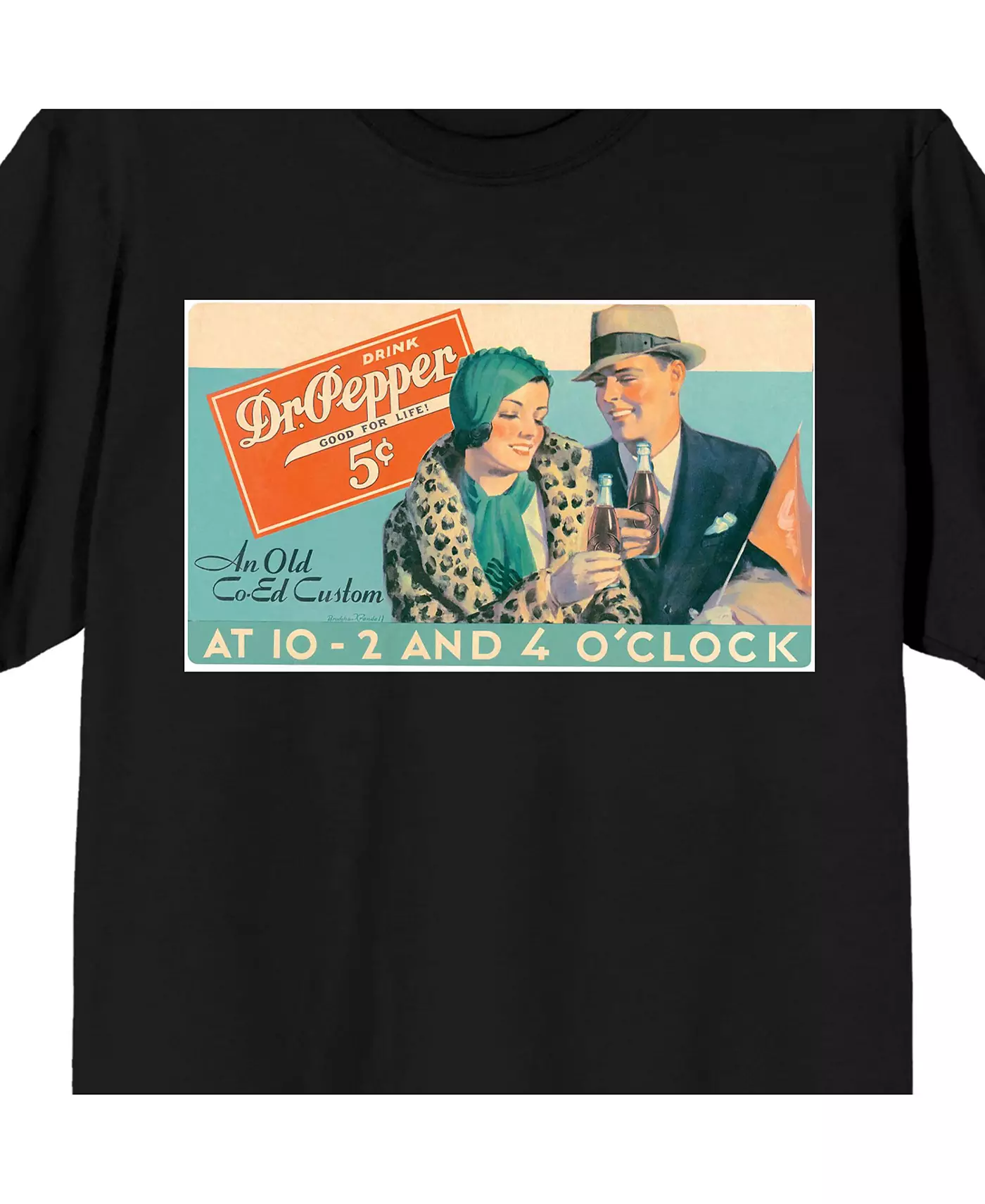 Черная футболка с коротким рукавом Dr. Pepper Big & Tall Vintage Advertisement-4XL