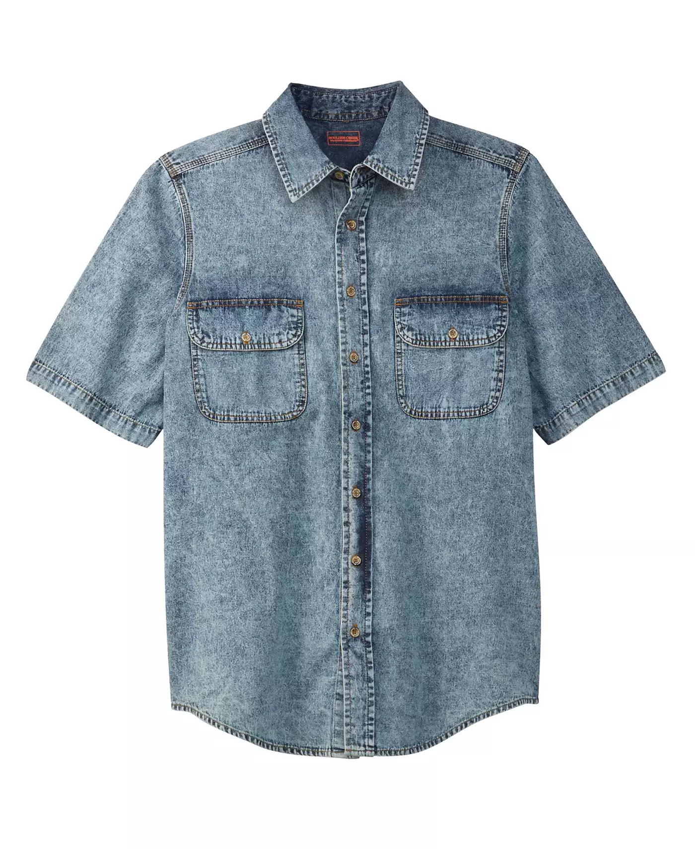 Рубашка из денима и твила с короткими рукавами Boulder Creek Big & Tall by KingSize