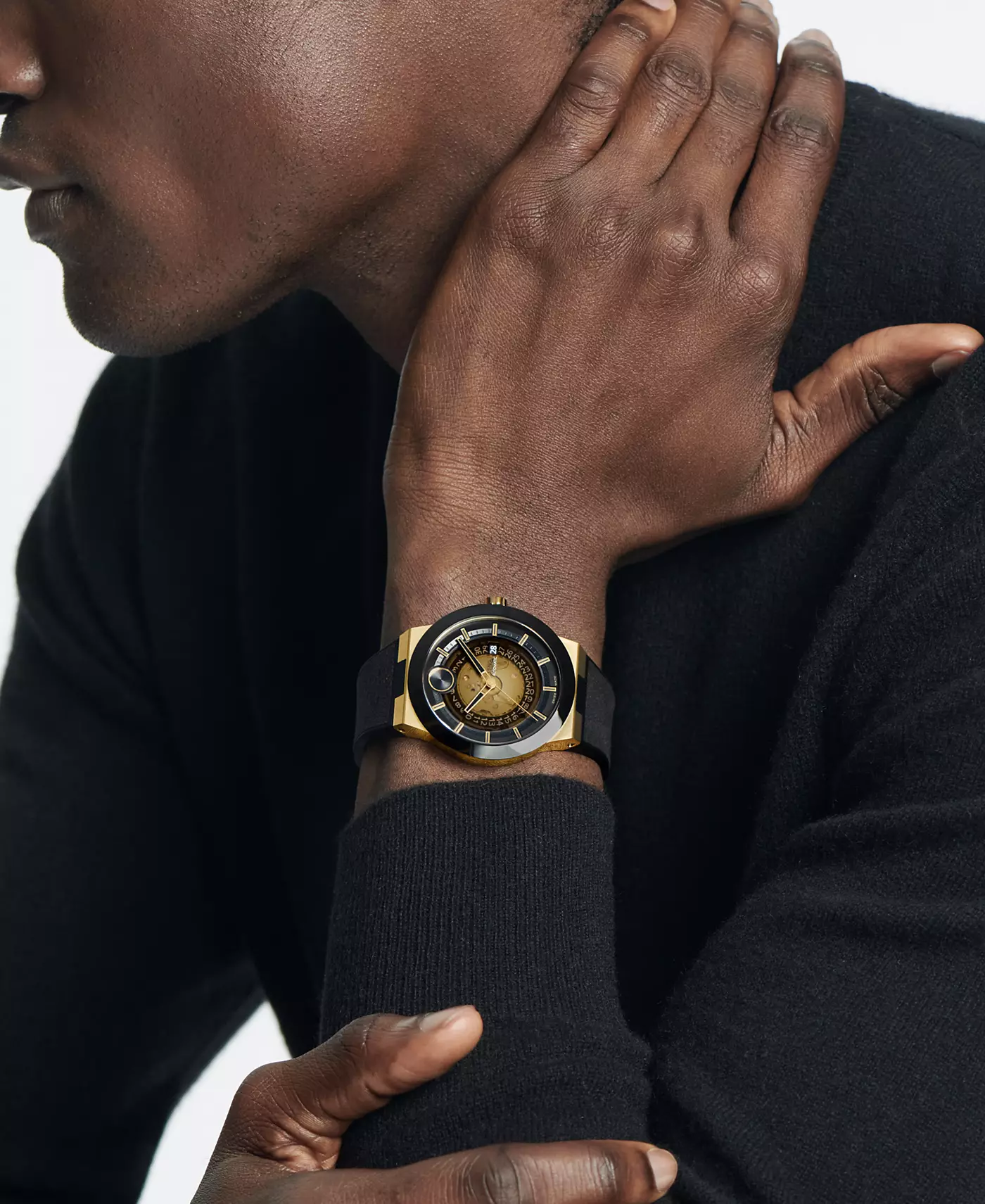 Мужские часы Movado Bold Fusion Automatic Swiss Auto Anthracite Fabric 43.50MM