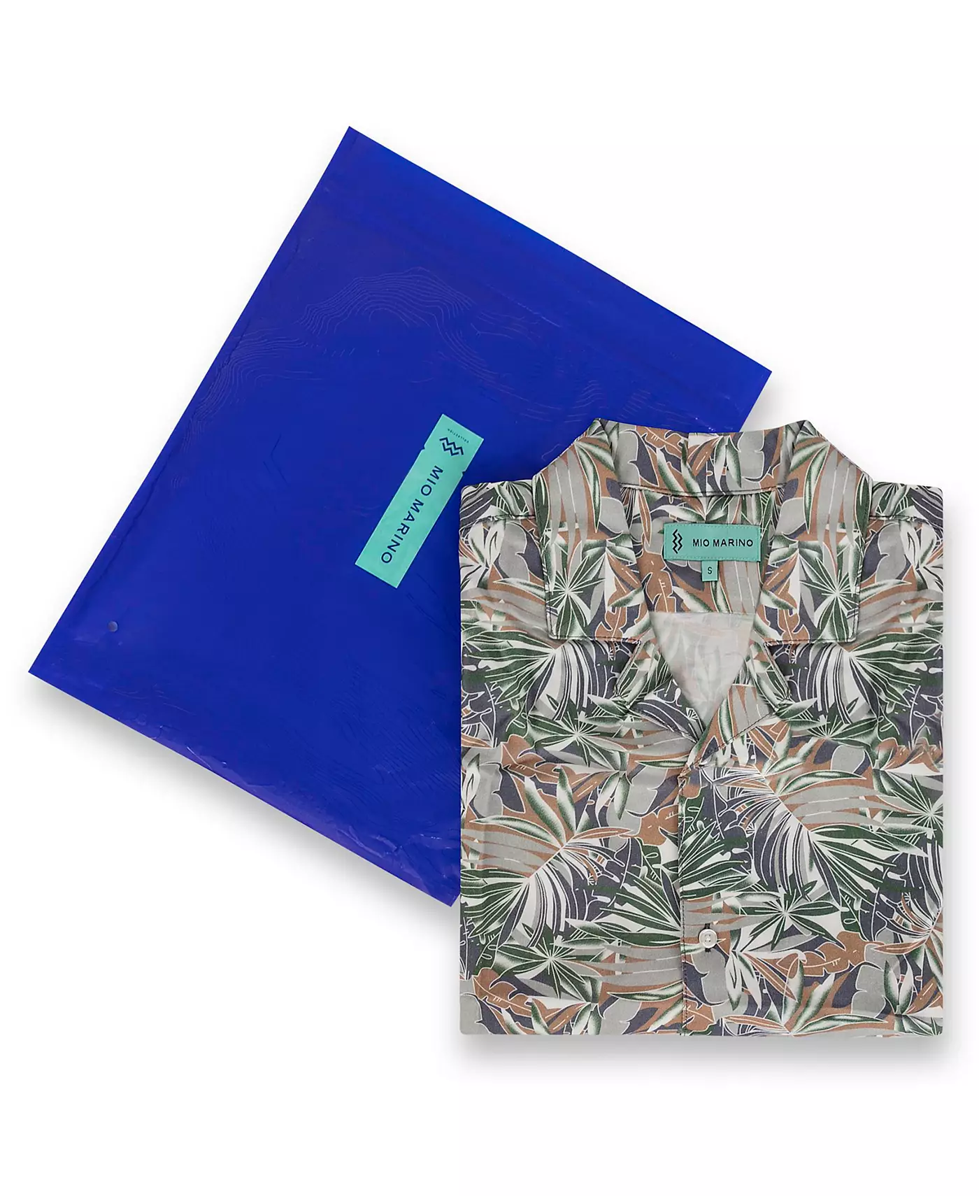 Мужская повседневная гавайская рубашка с коротким рукавом Mio Marino на пуговицах
