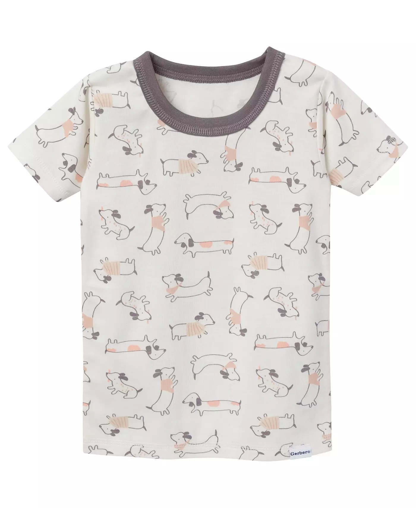 Пижамный комплект Gerber для мальчиков, топ и шорты, 4 предмета, машинки